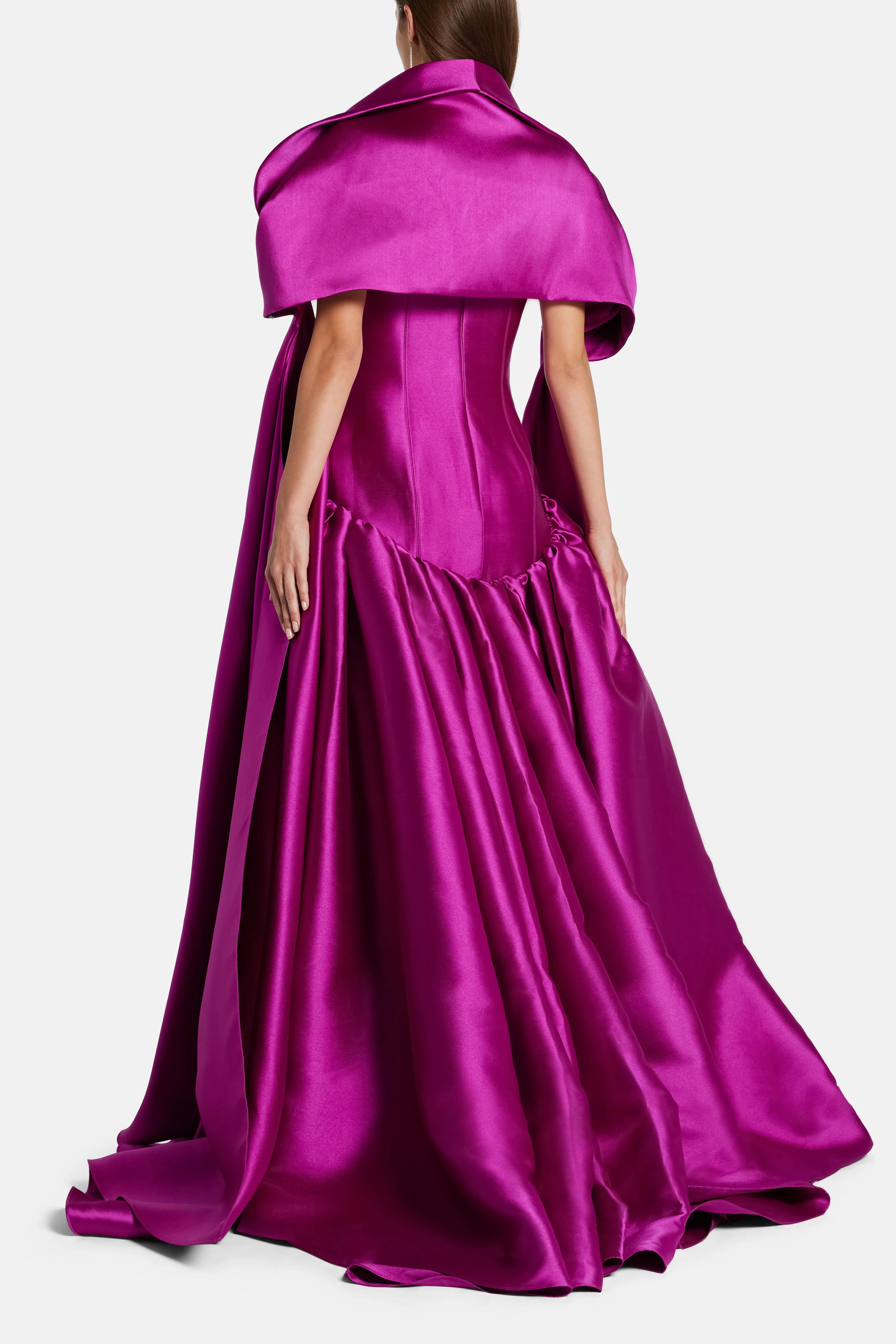 فستان سهرة جازمين باللون الوردي