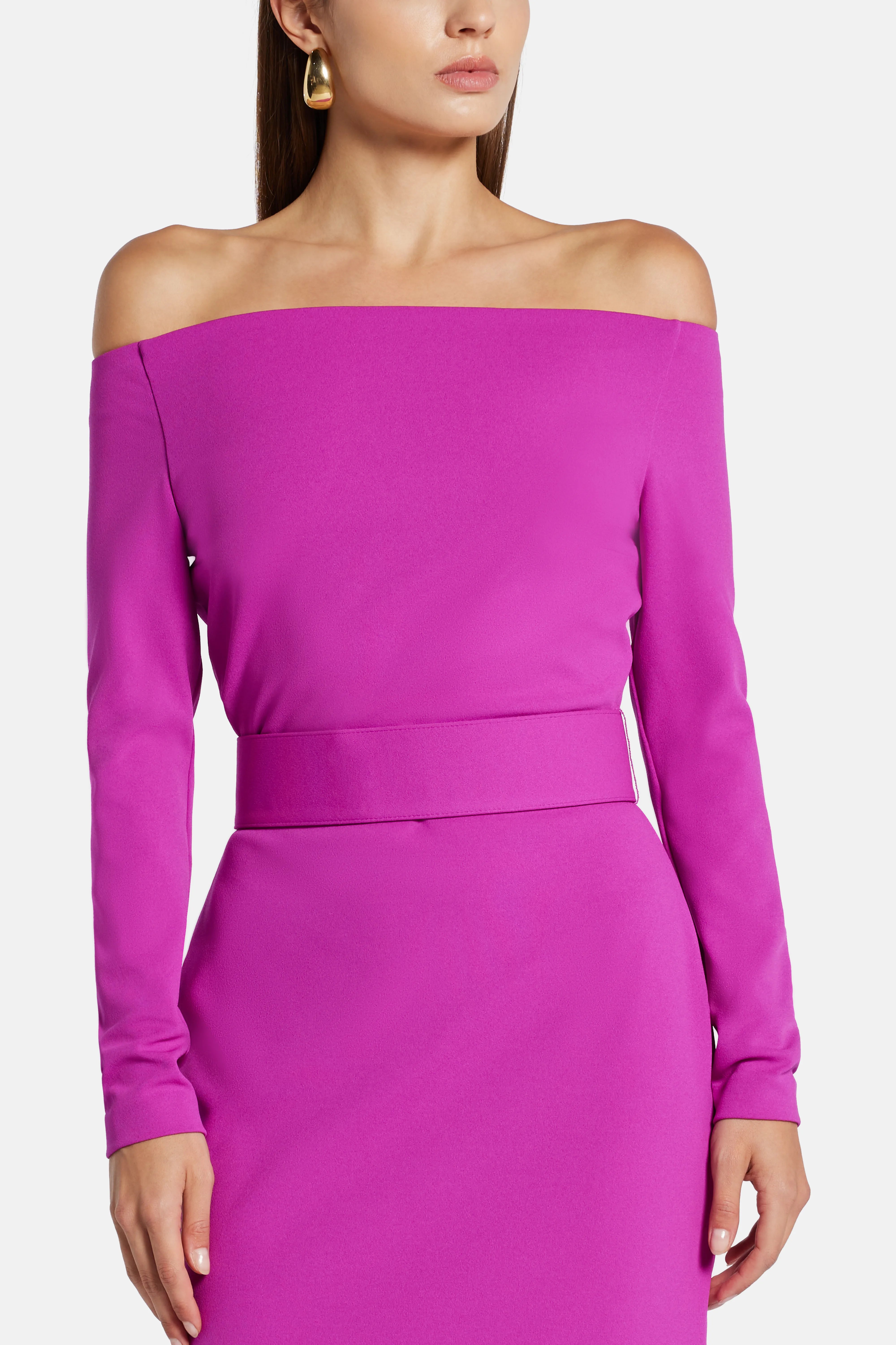 Sabina Off Shoulder Maxi Dress in Pink