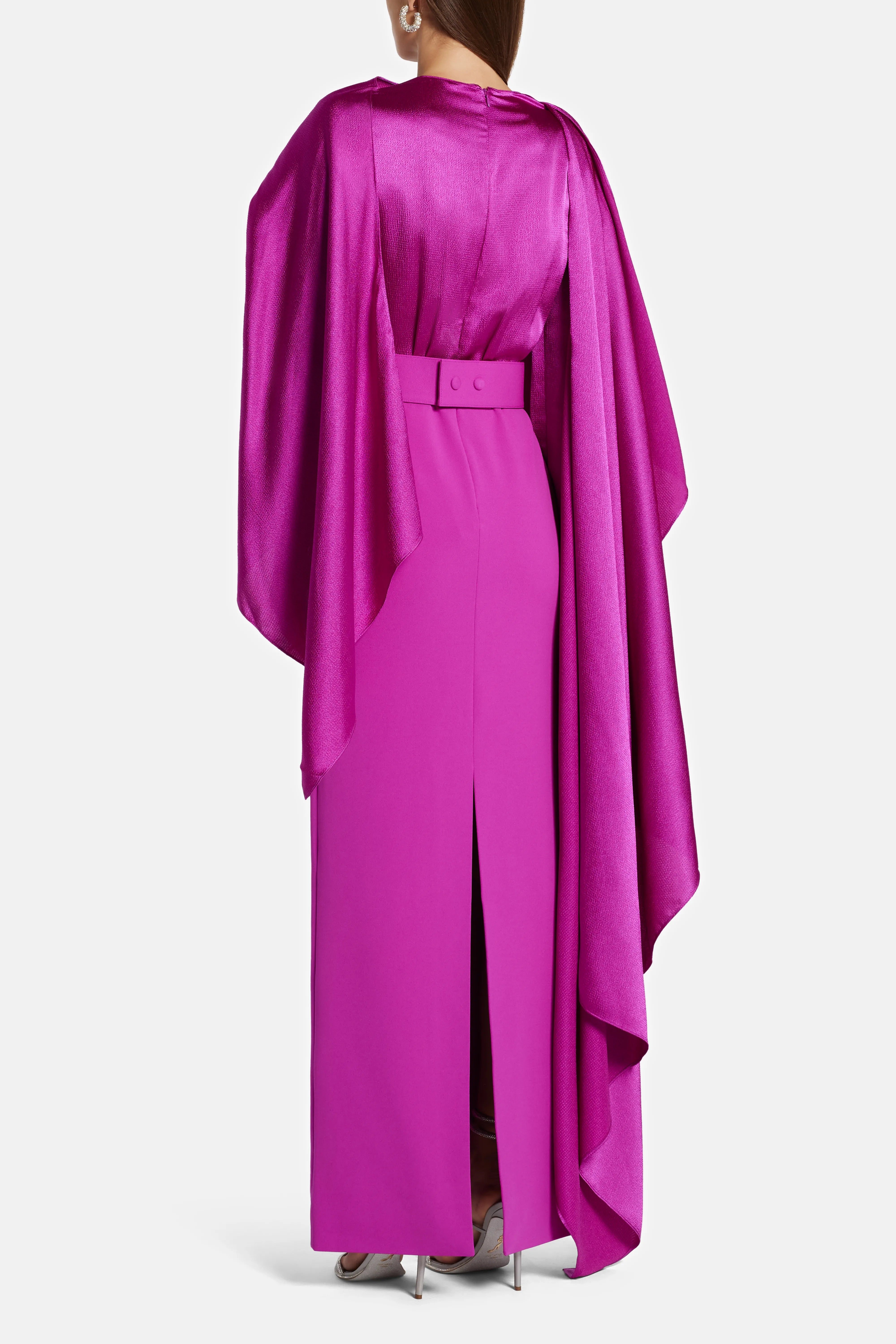 فستان ماكسي روزاليا باللون الزهري