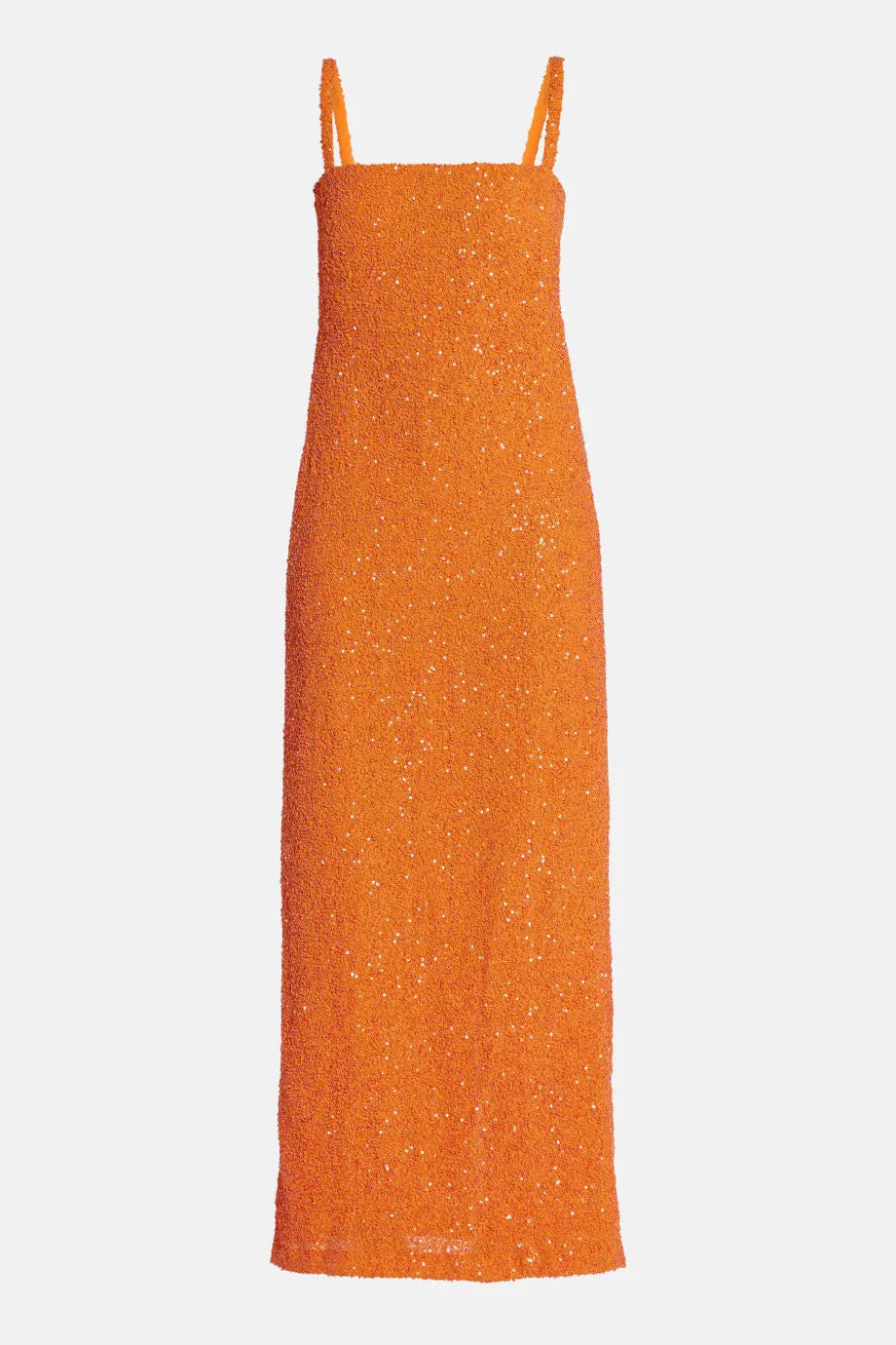 Sequins Sleeveless Maxi Dress in Orange