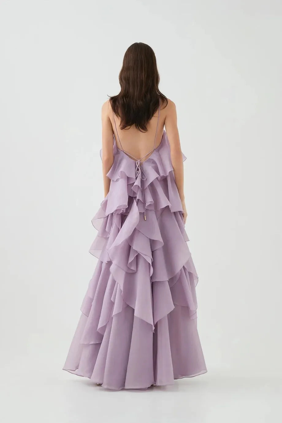Pandorea Layered Sleeveless Maxi Dress in Purple