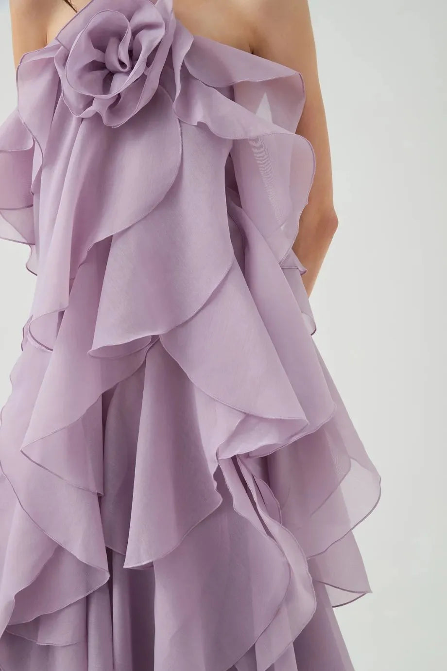 Pandorea Layered Sleeveless Maxi Dress in Purple