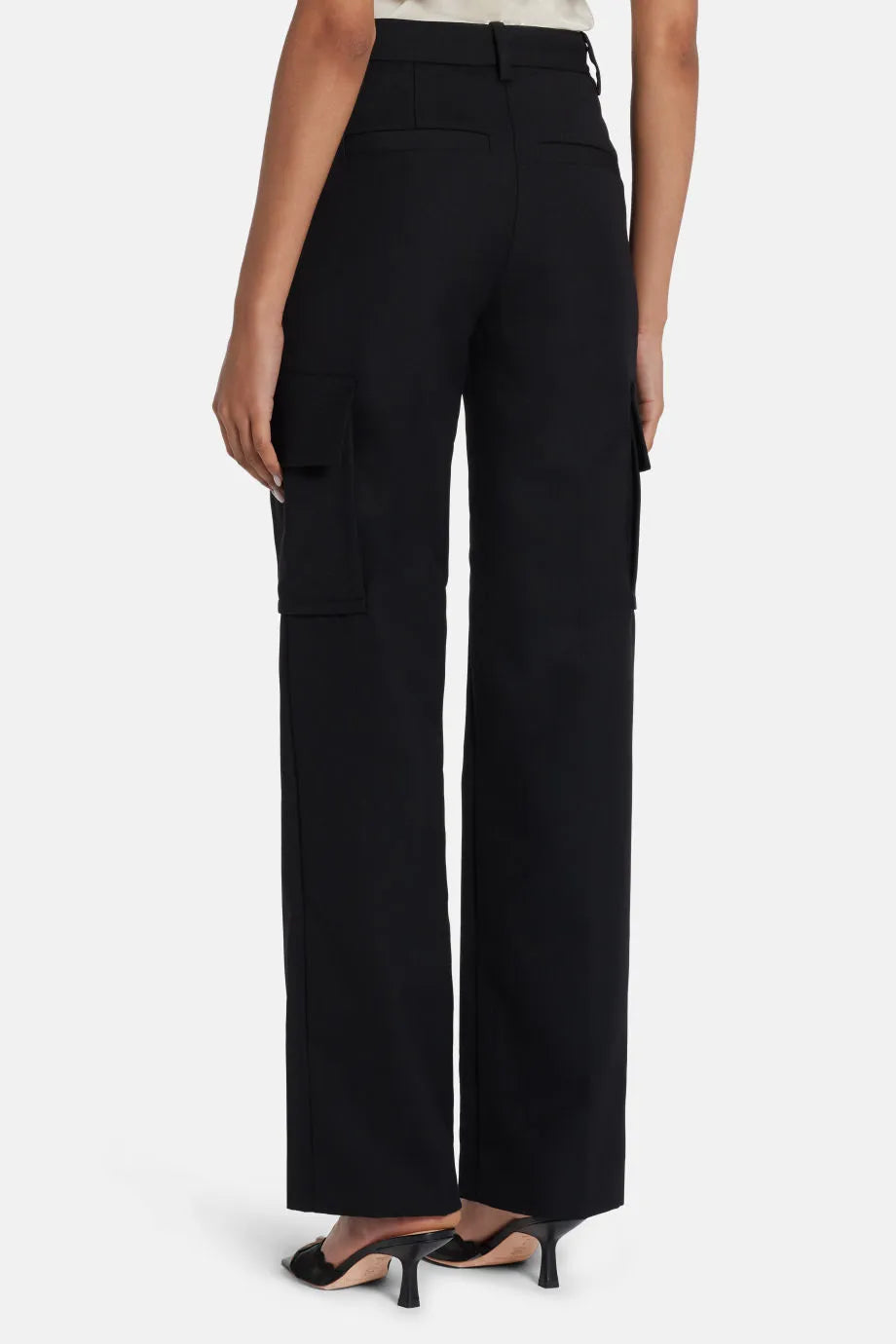 Dayton Wool Cargo Pants in Black