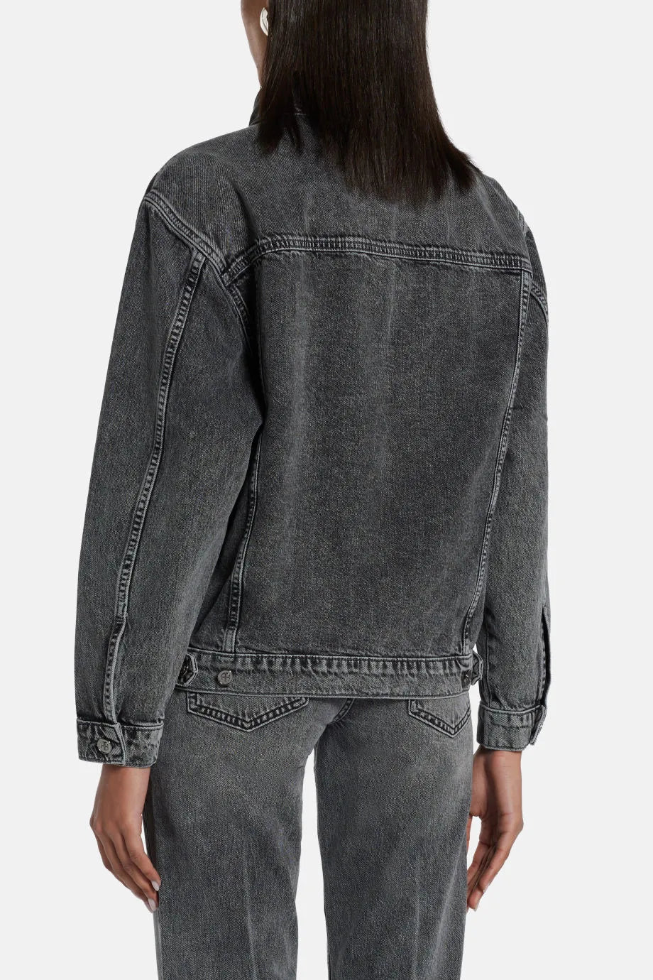 Rory Cotton Denim Jacket in Grey