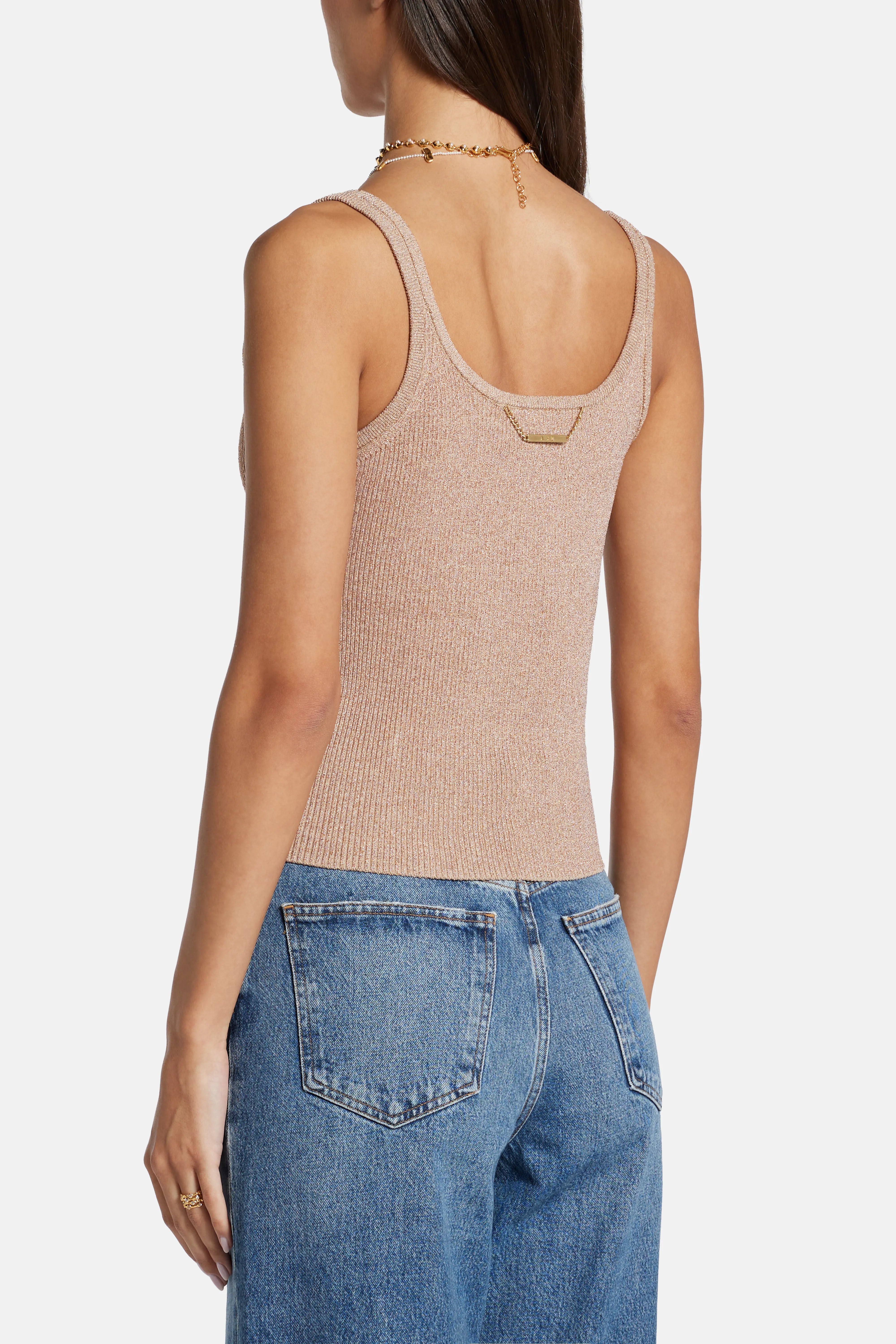 Breeze Knit Tank Top in Beige