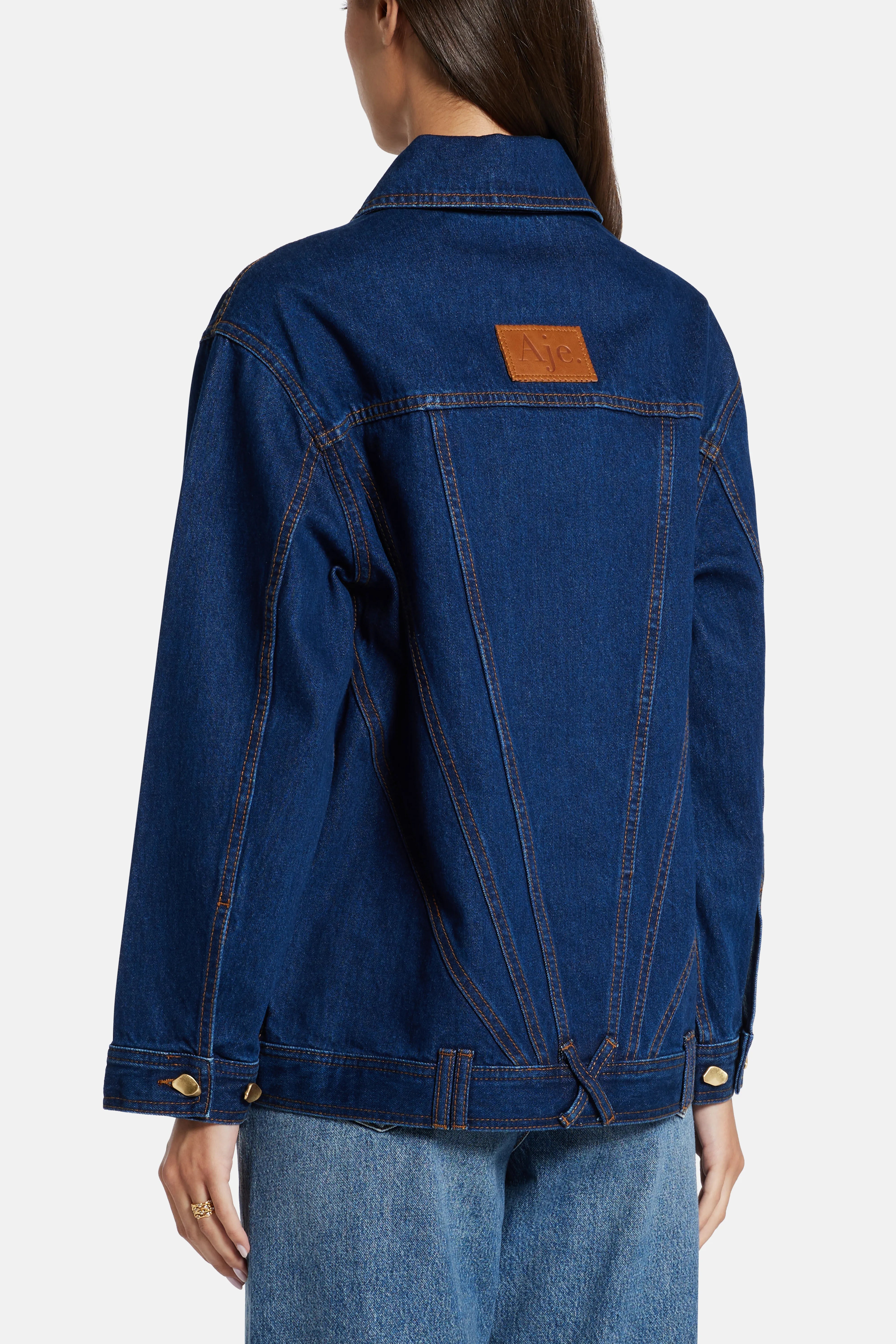 Carmen Cotton Denim Jacket in Blue