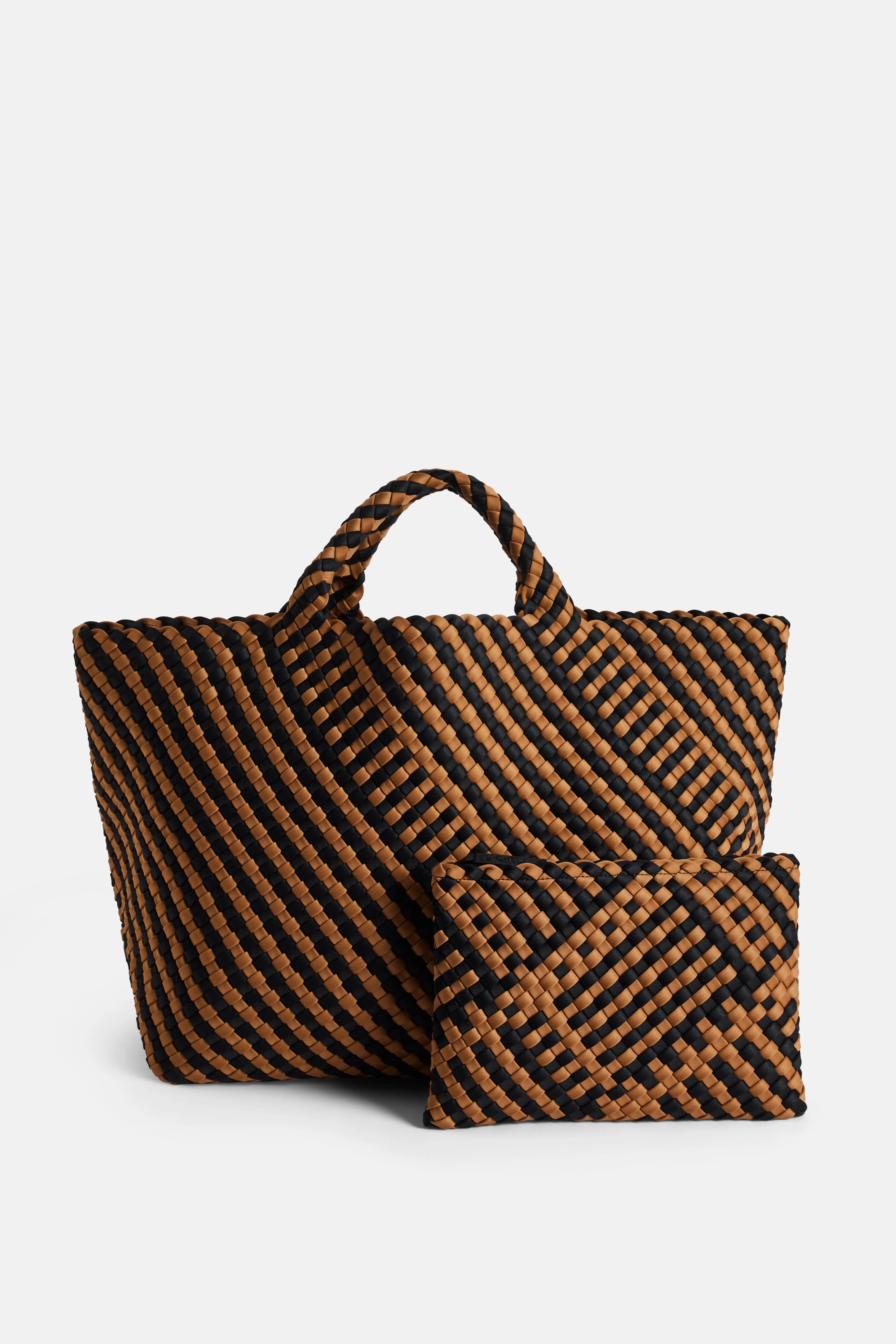 St Barths Large Tote Bag in Brown and Black