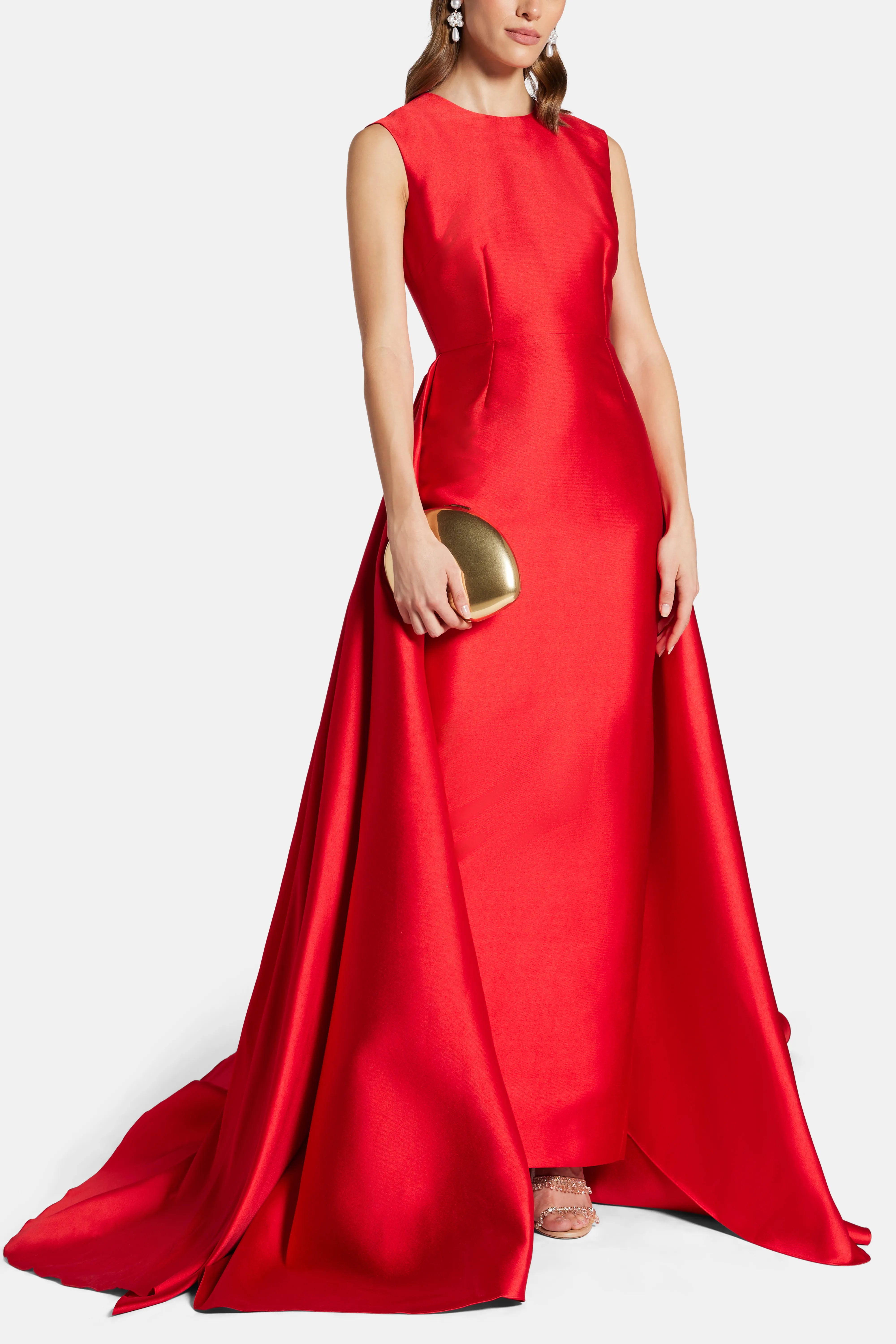 Larsen Sleeveless Evening Gown Red