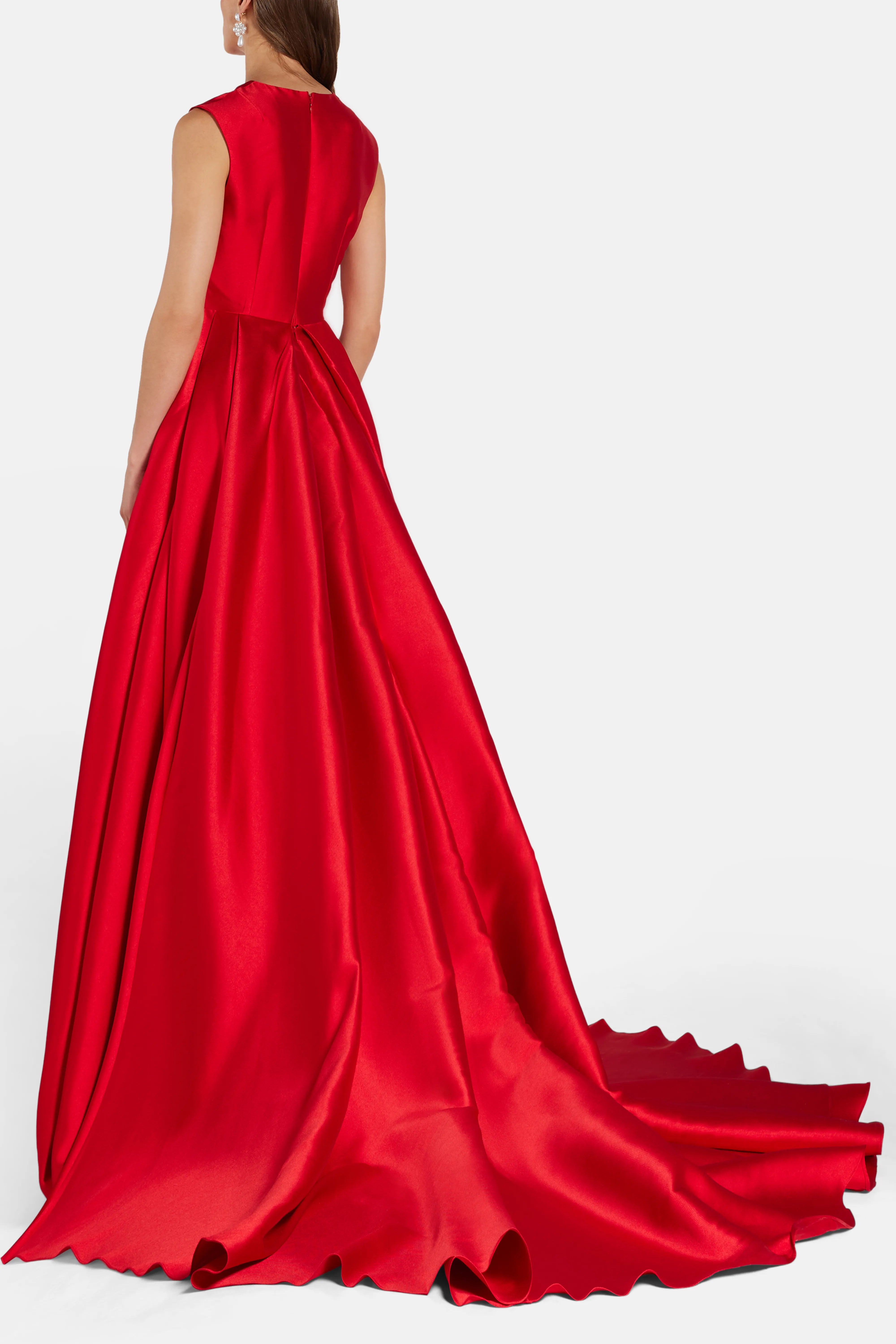 Larsen Sleeveless Evening Gown Red