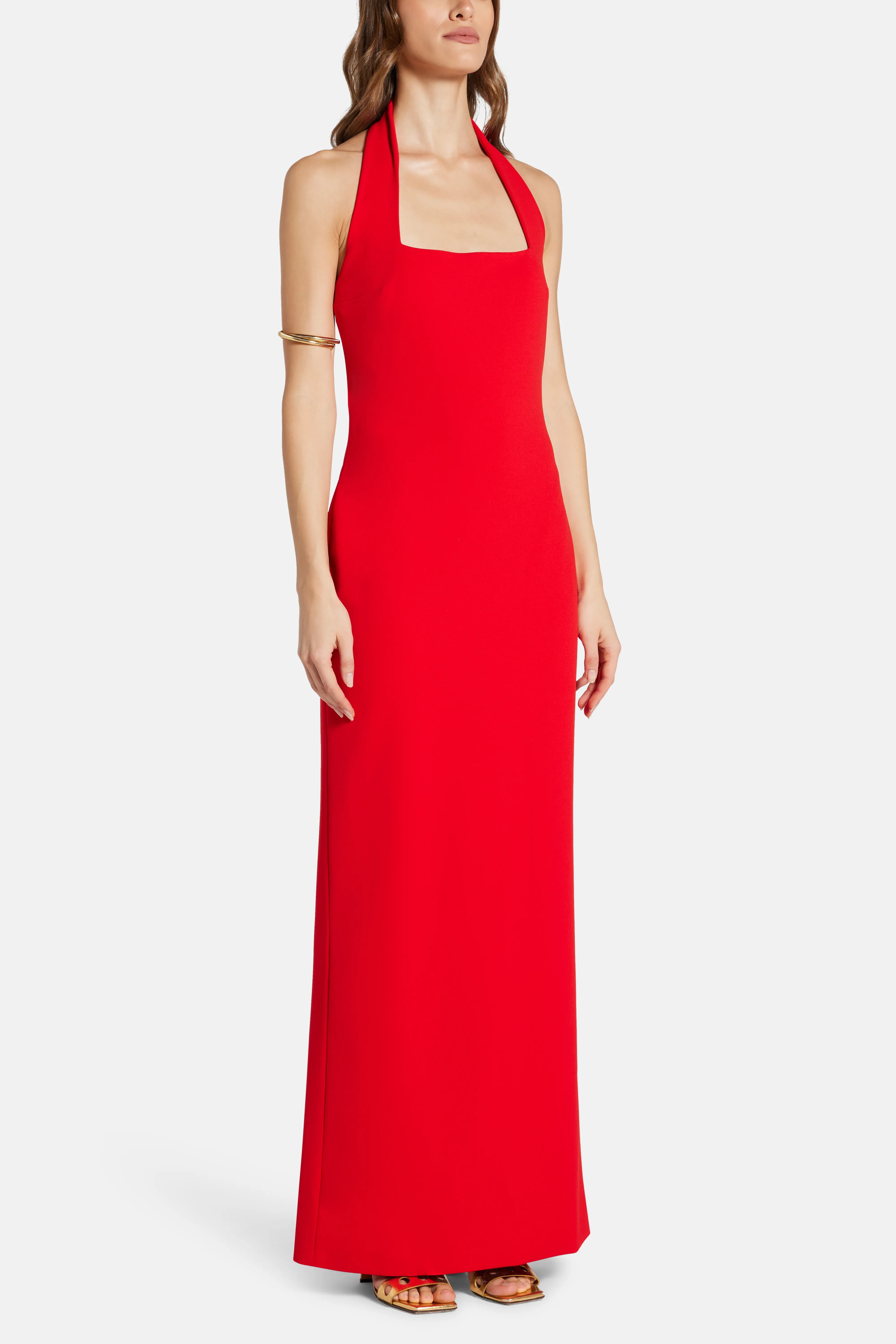 Ilona Sleeveless Evening Dress in Red