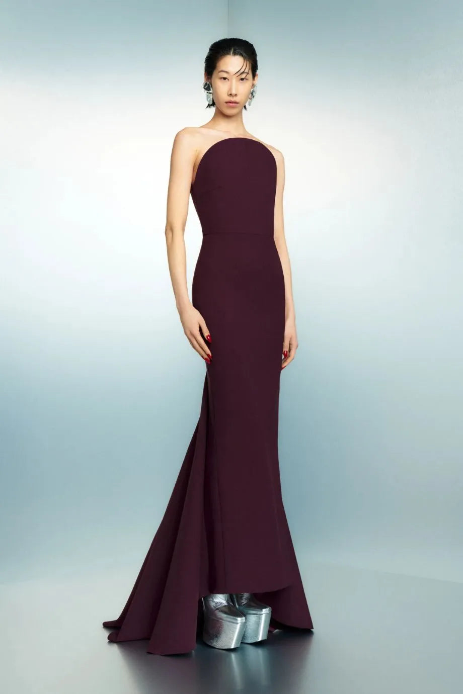 Citra Evening Gown in Burgundy