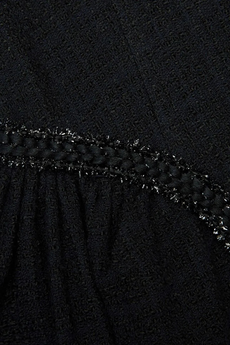 Boucle Sleeveless Midi Dress in Black