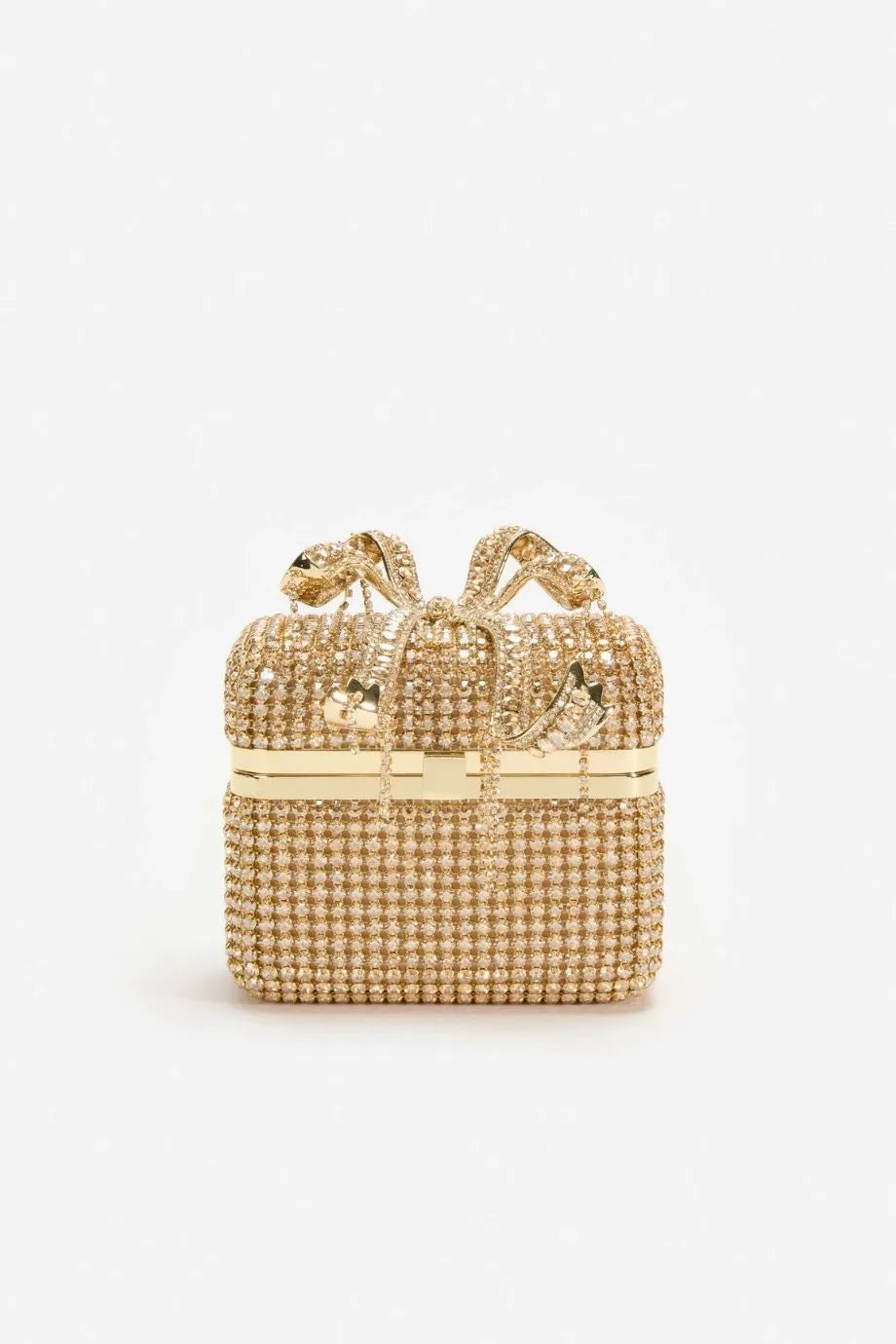 Crystal Vanity Case Mini Bag in Gold