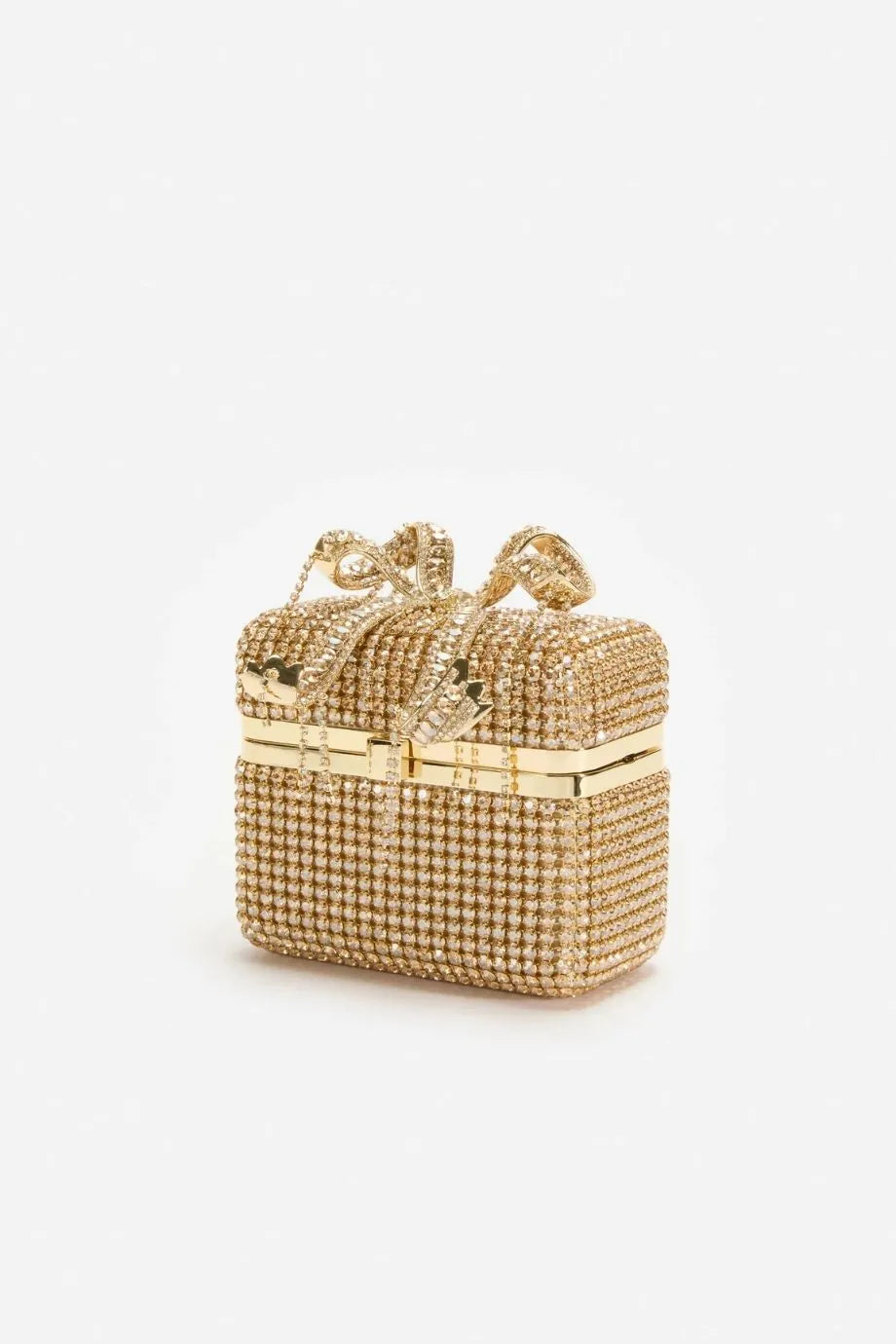 Crystal Vanity Case Mini Bag in Gold
