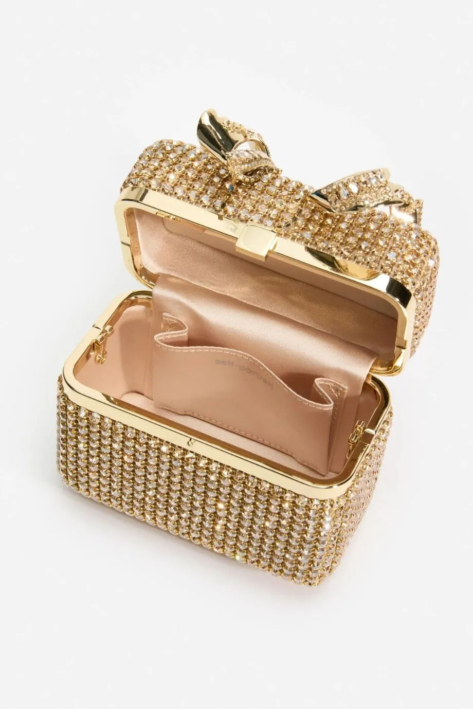 Crystal Vanity Case Mini Bag in Gold
