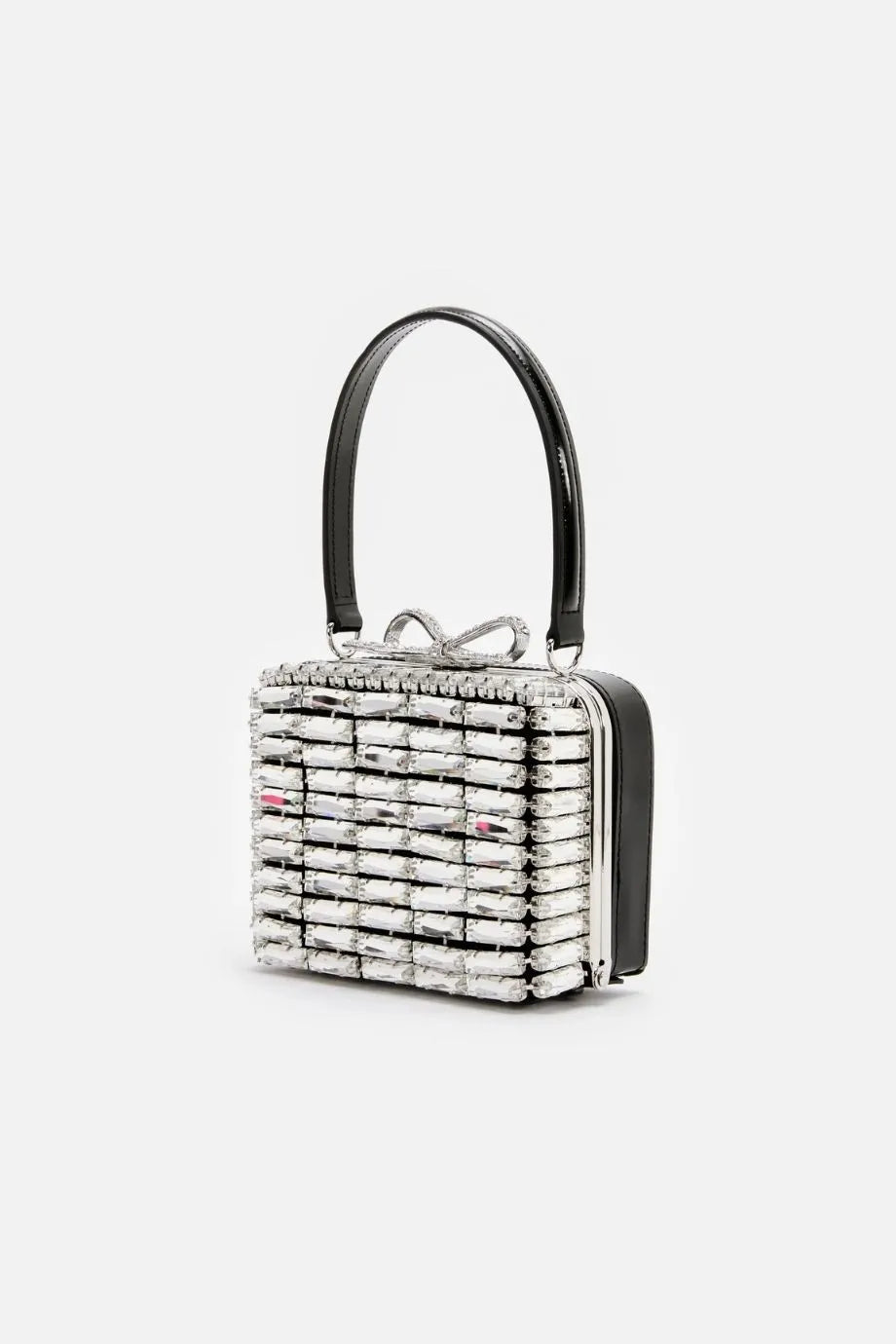 Crystal Mirco Mini Bag in Silver