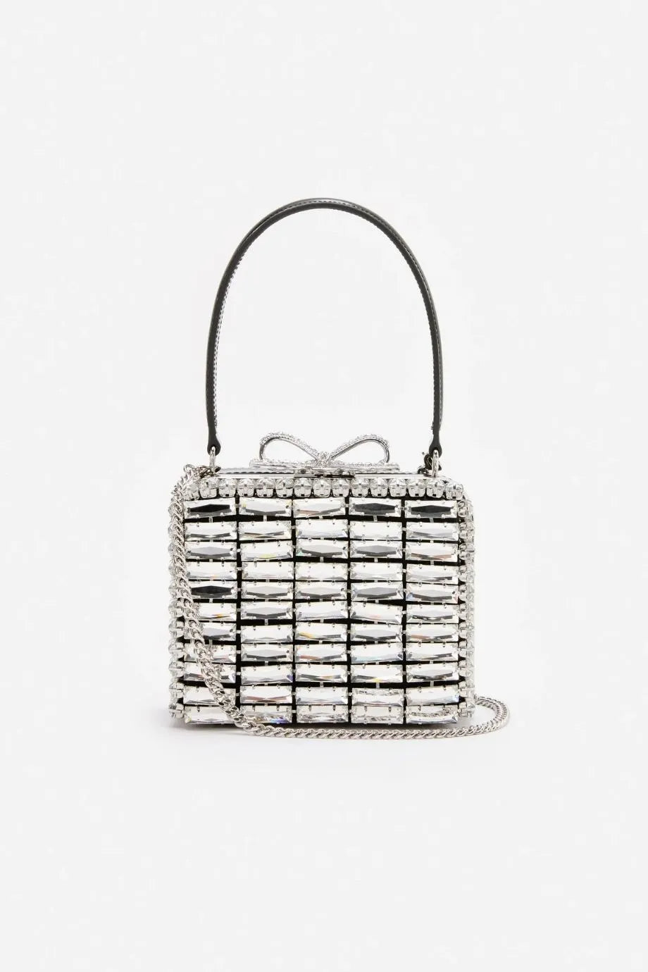 Crystal Mirco Mini Bag in Silver