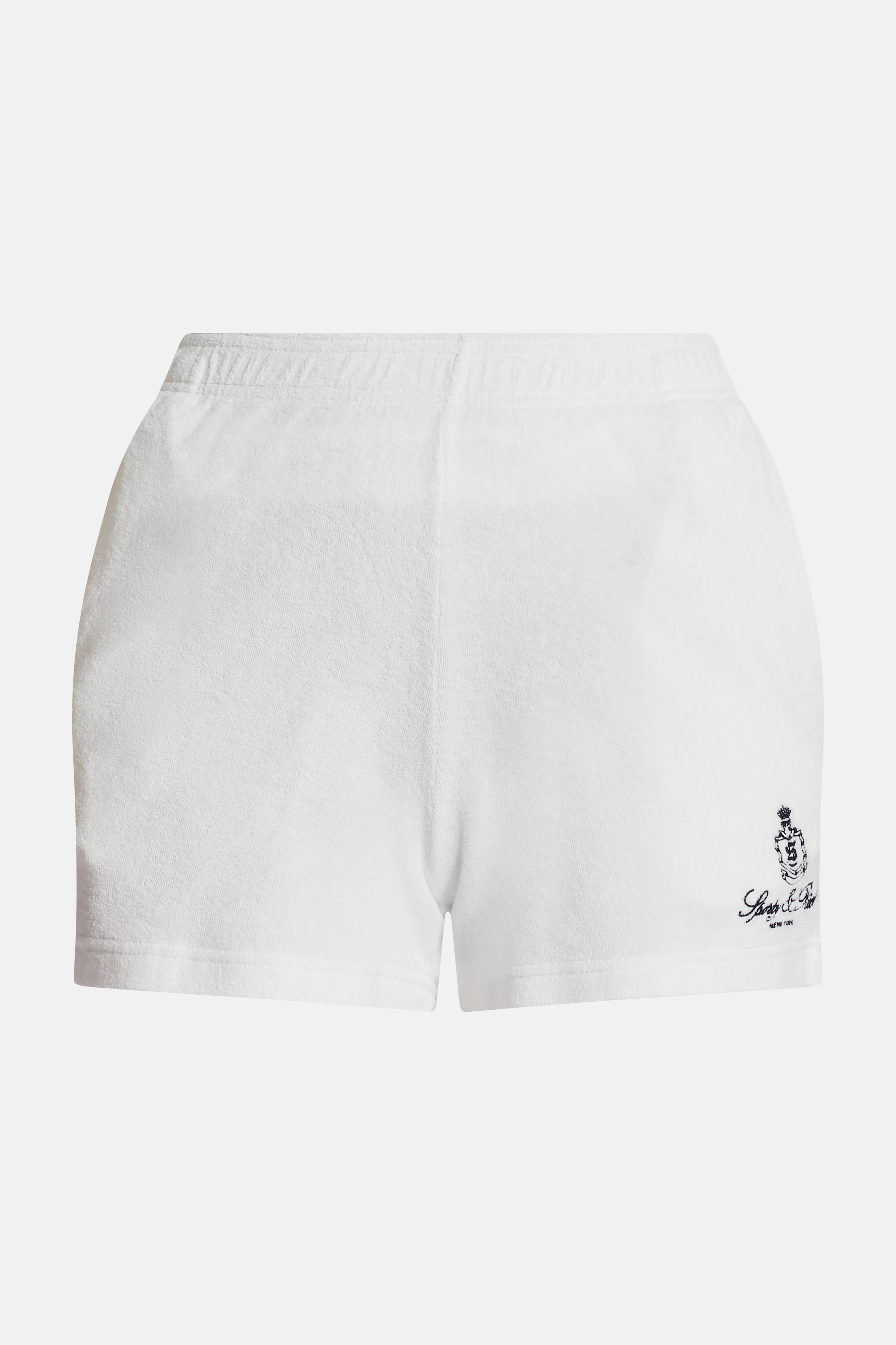 Vendome Terry Cotton Shorts in White
