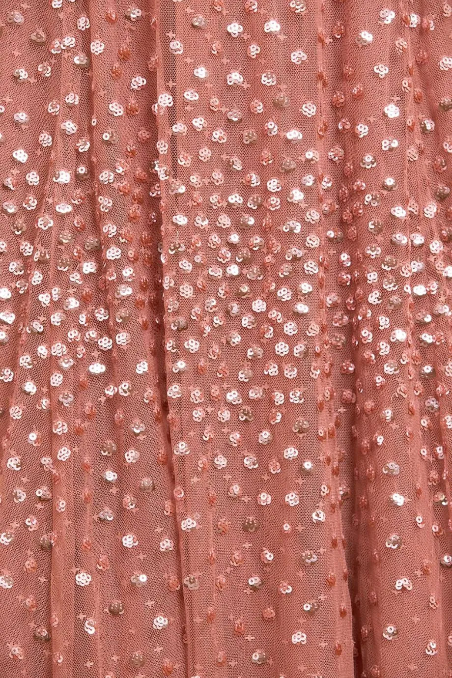 Scatter Dot Round Neck Short Sleeves Evening Dress in Pink