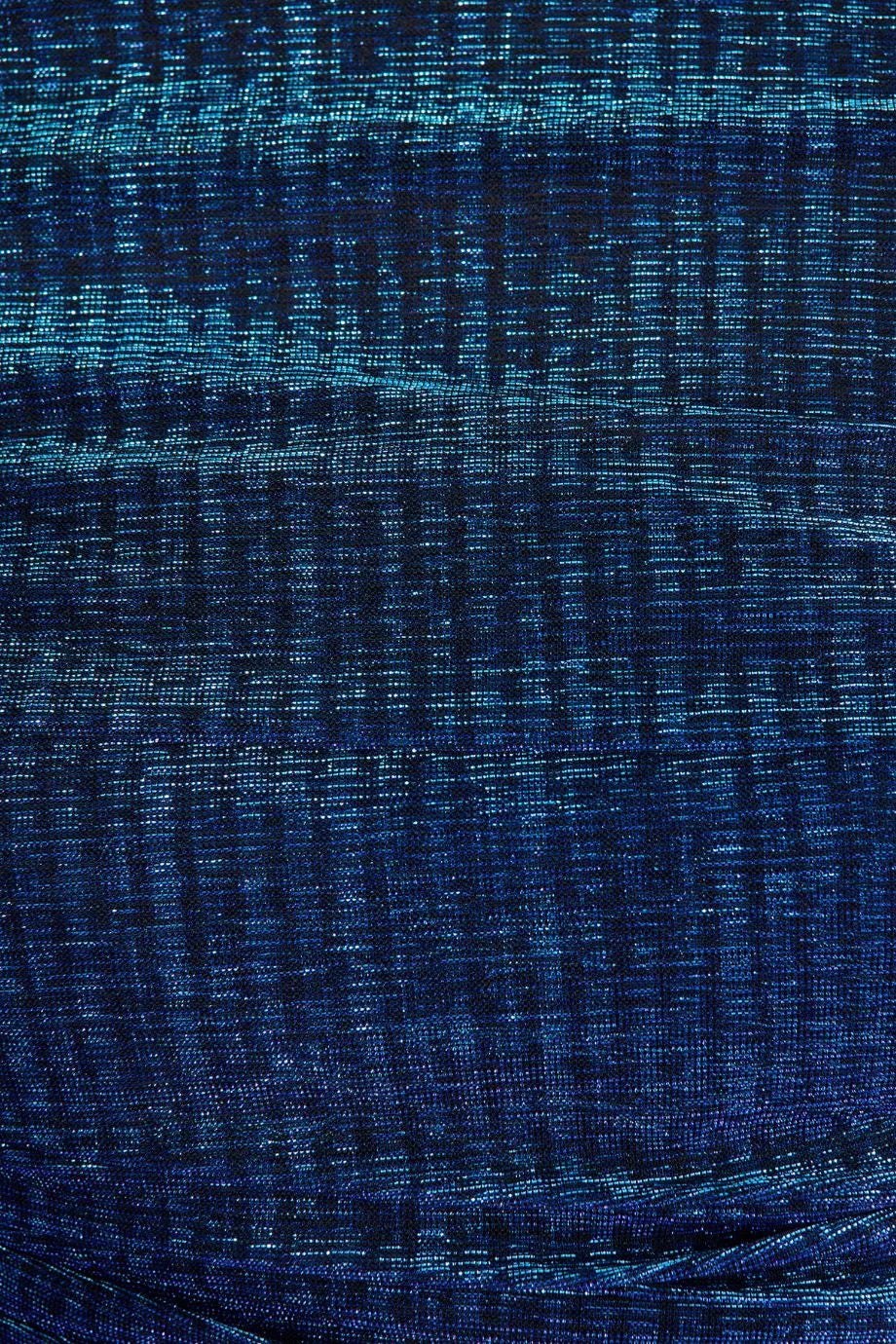 Matrix Metallic Off Shoulder Shimmer Cape Evening Gown in Green