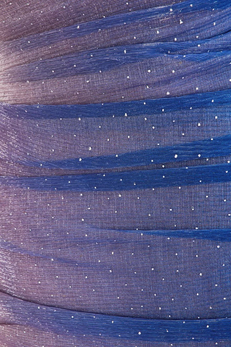 Voile Degrade Ombre Cape Evening Gown in Blue and Gold