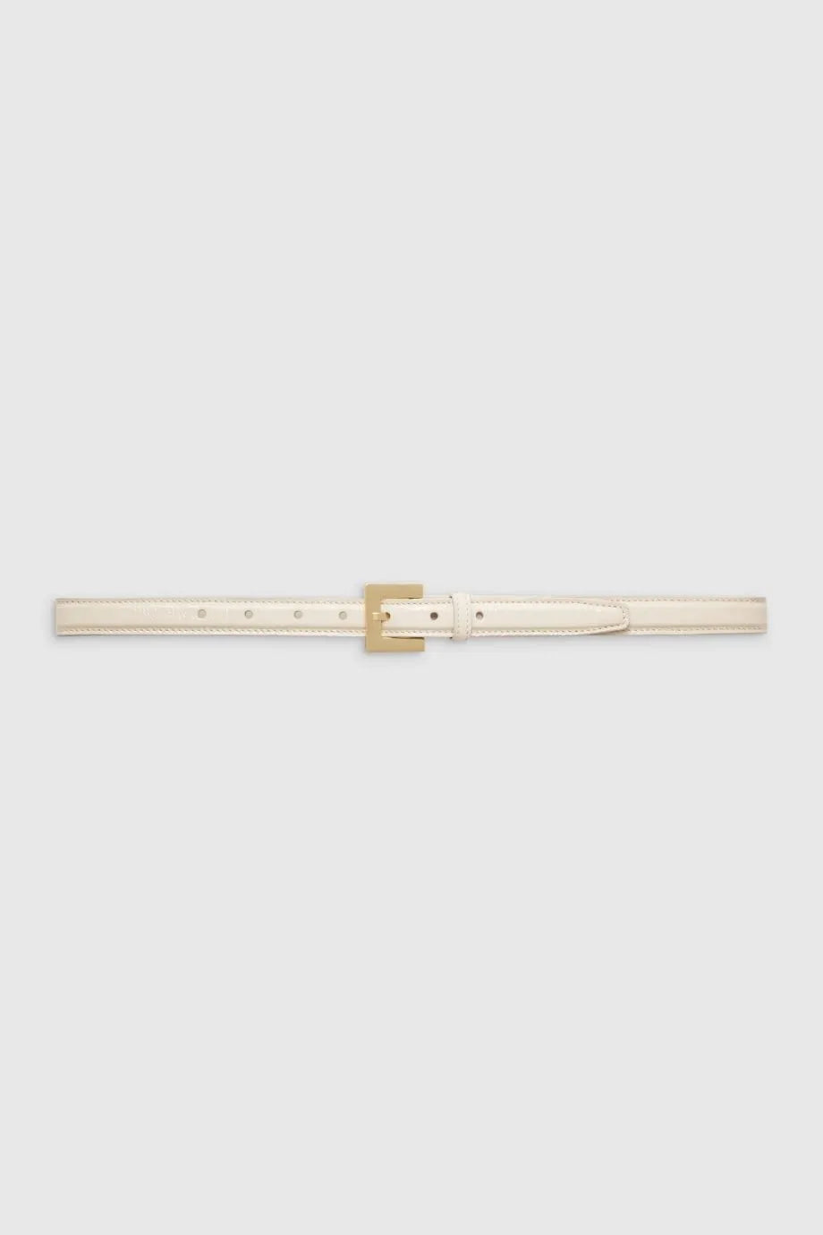 Nicola Leather Belt in Beige