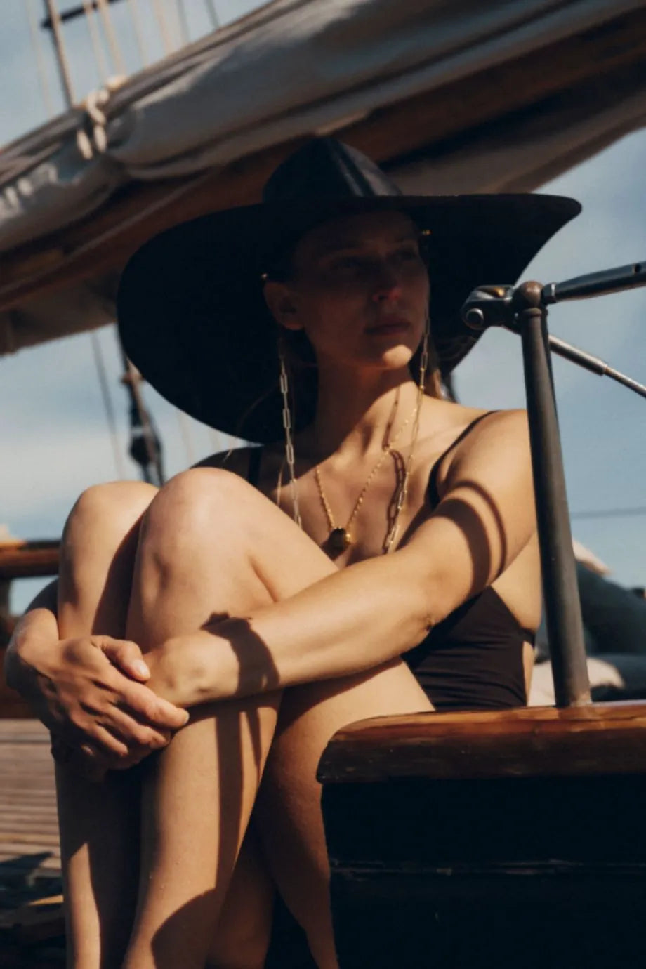Livy Straw Hat in Black