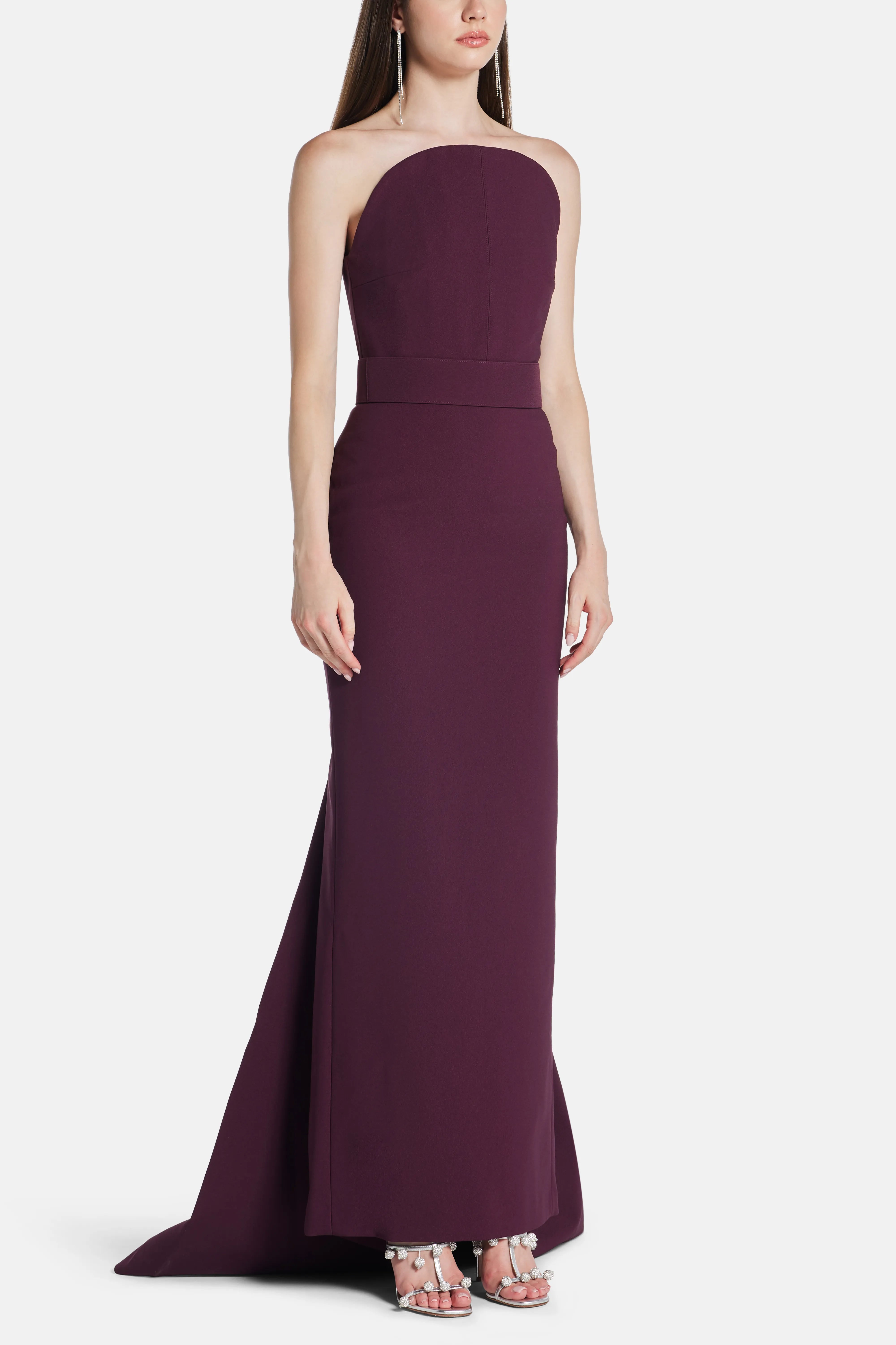 Citra Evening Gown in Burgundy