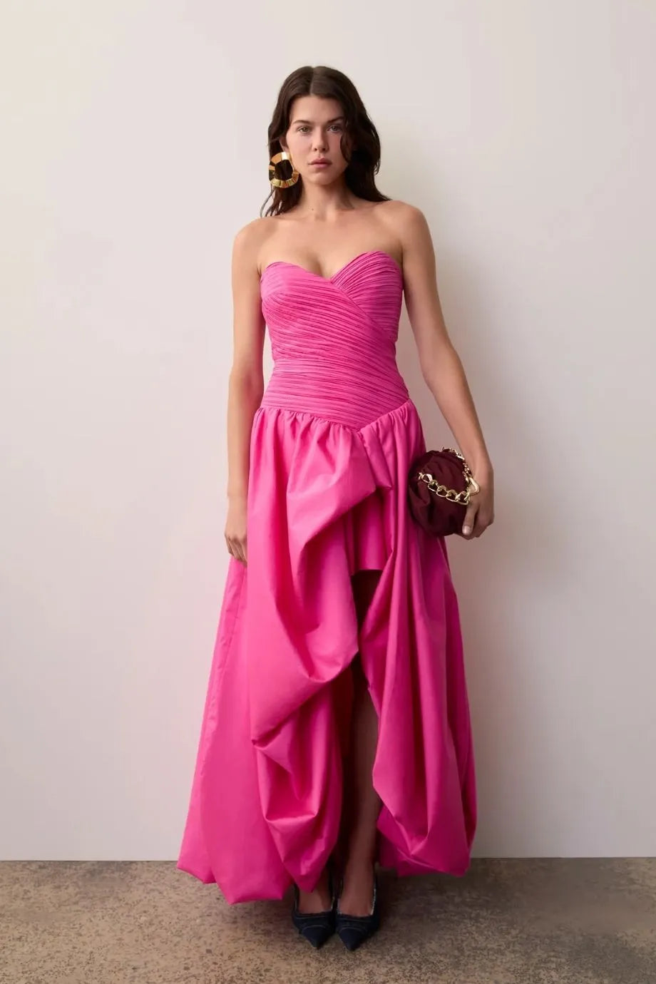 Estelle Cotton Maxi Dress in Pink