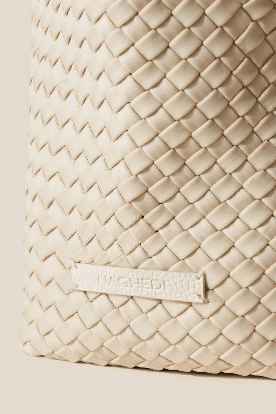 Jetsetter Woven Small Tote Bag in Beige