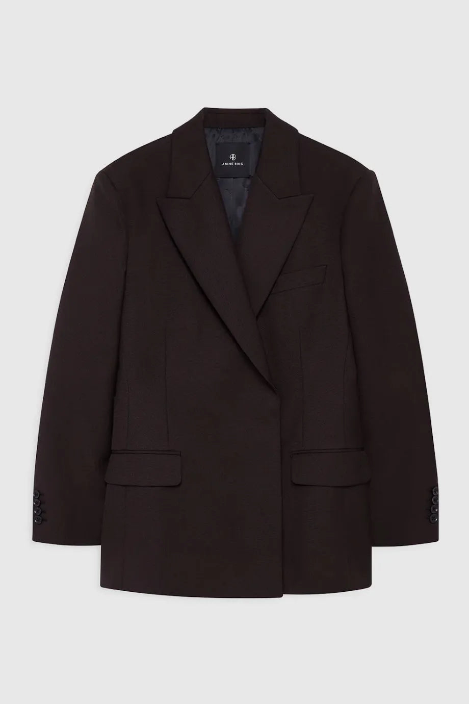 Aretha Wool Blazer in Brown
