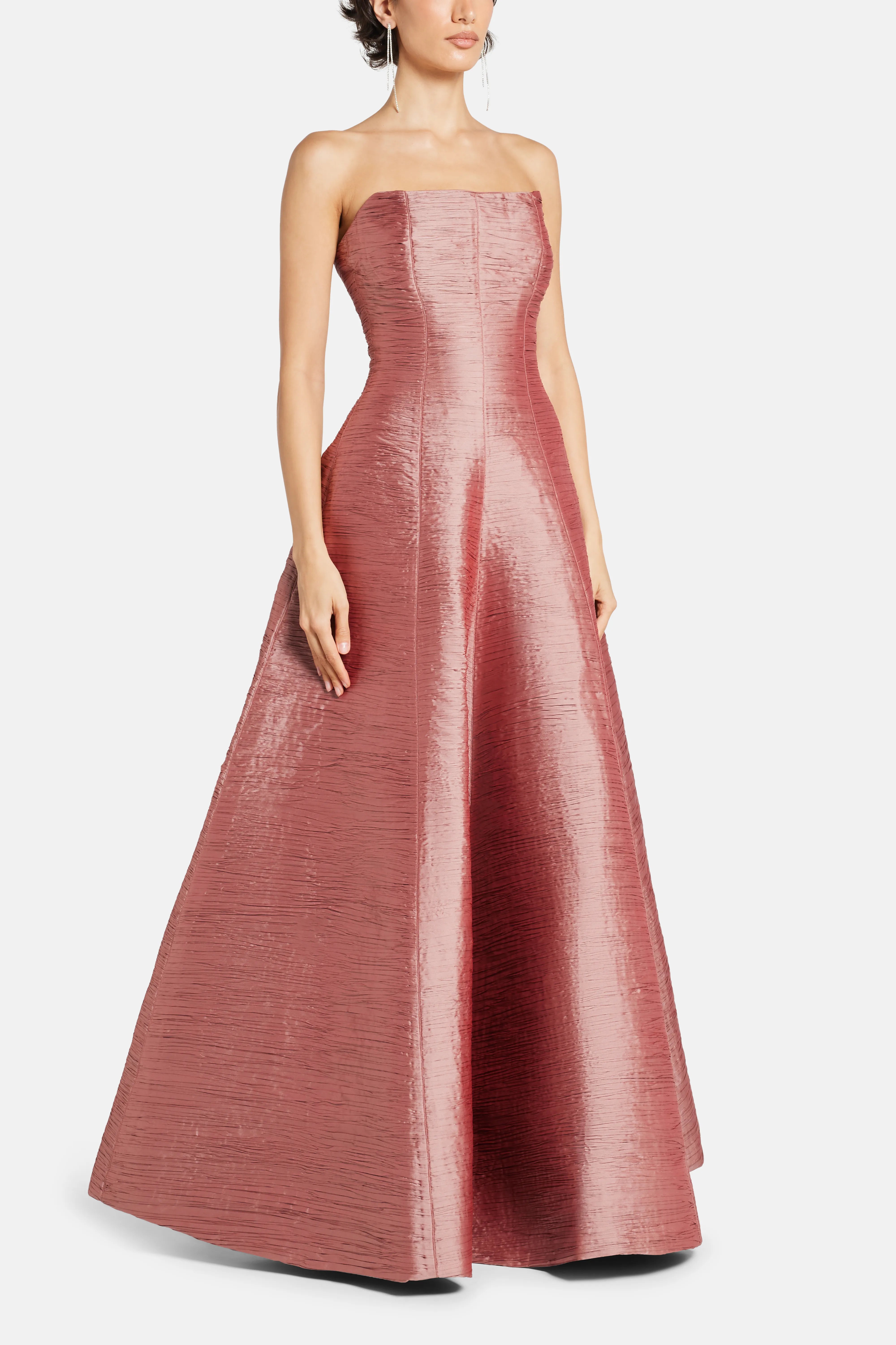 Strapless Evening Gown in Pink