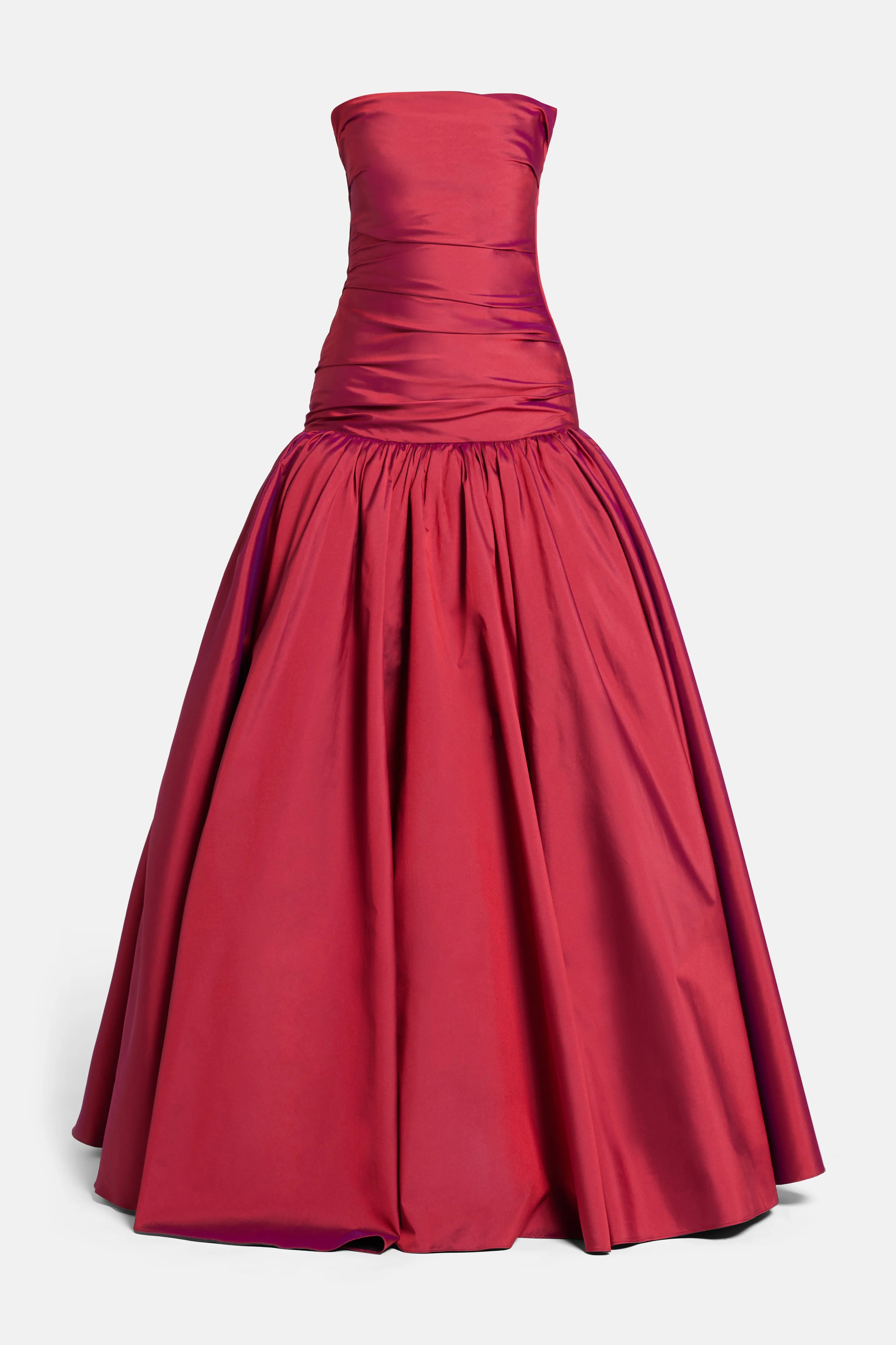 Strapless Evening Gown in Red