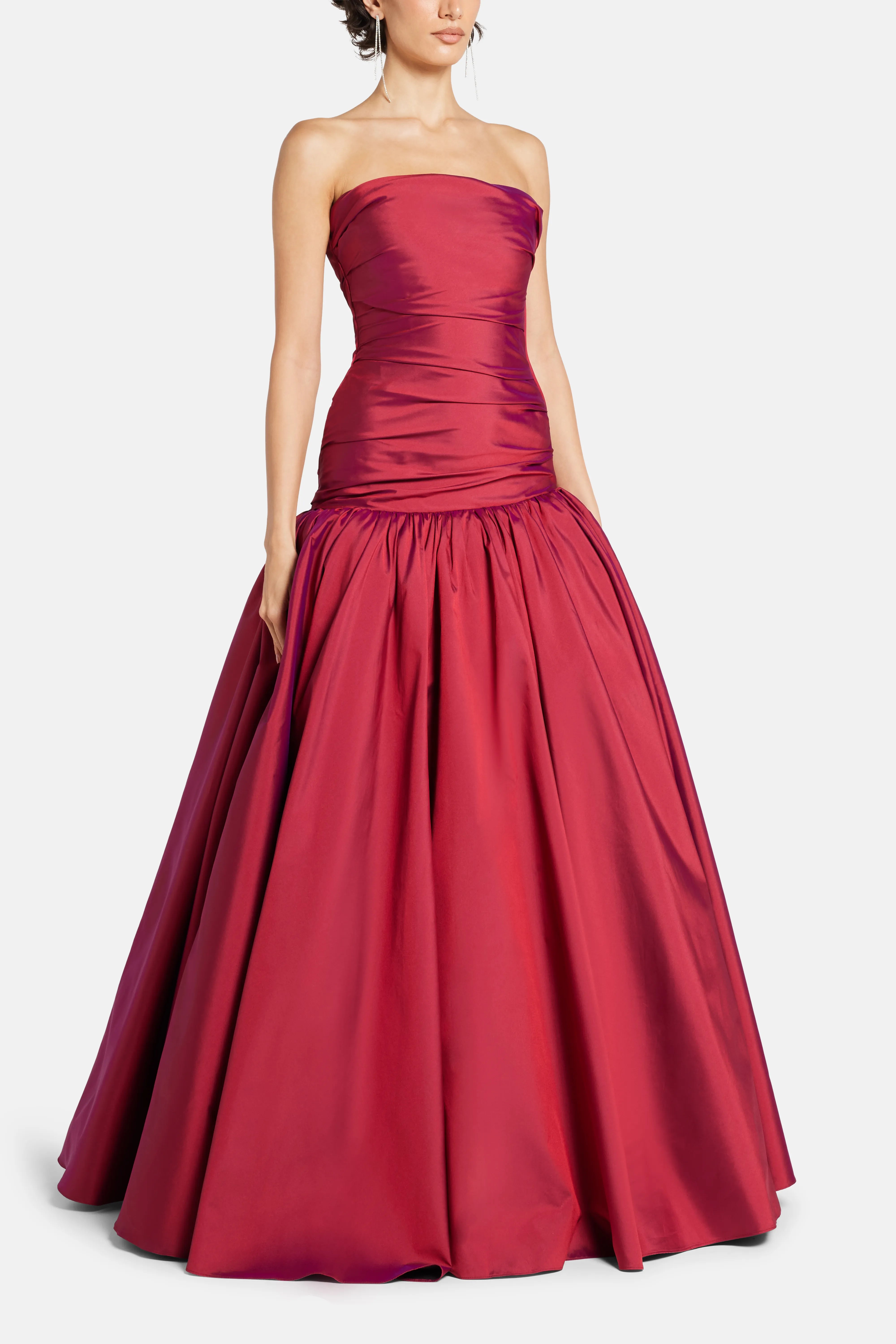 Strapless Evening Gown in Red