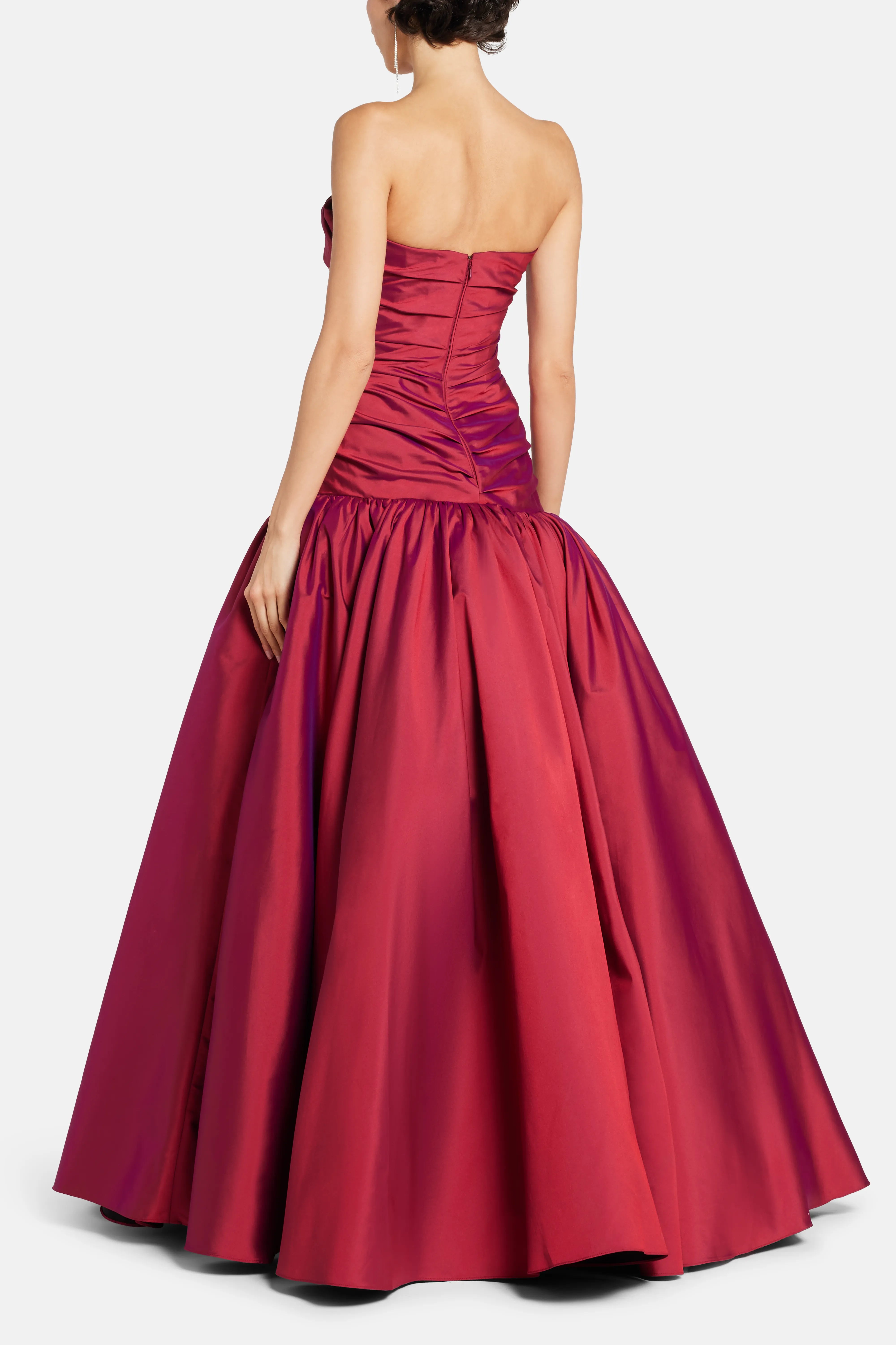Strapless Evening Gown in Red