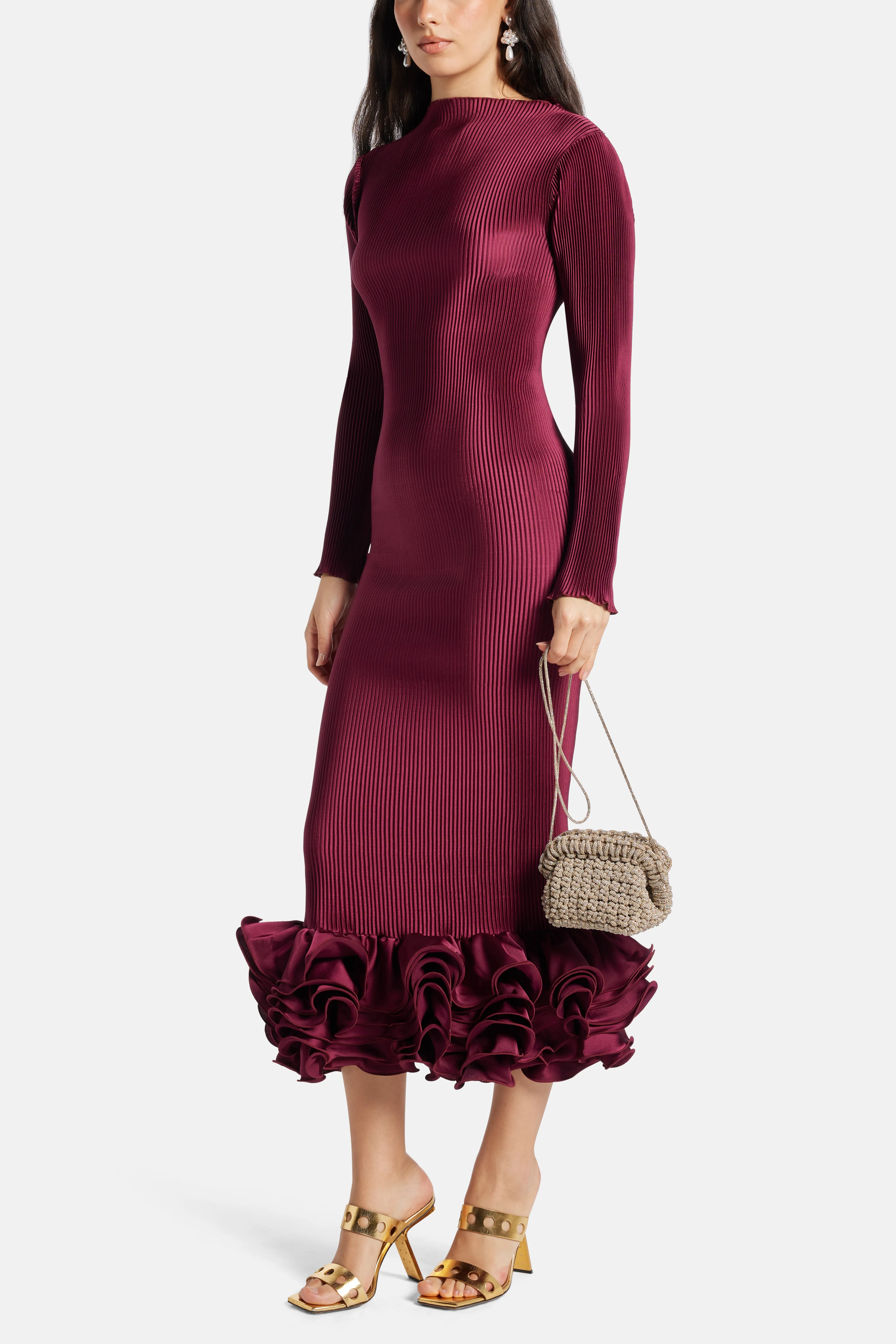 Golden Shadow Clutch Bag in Gold