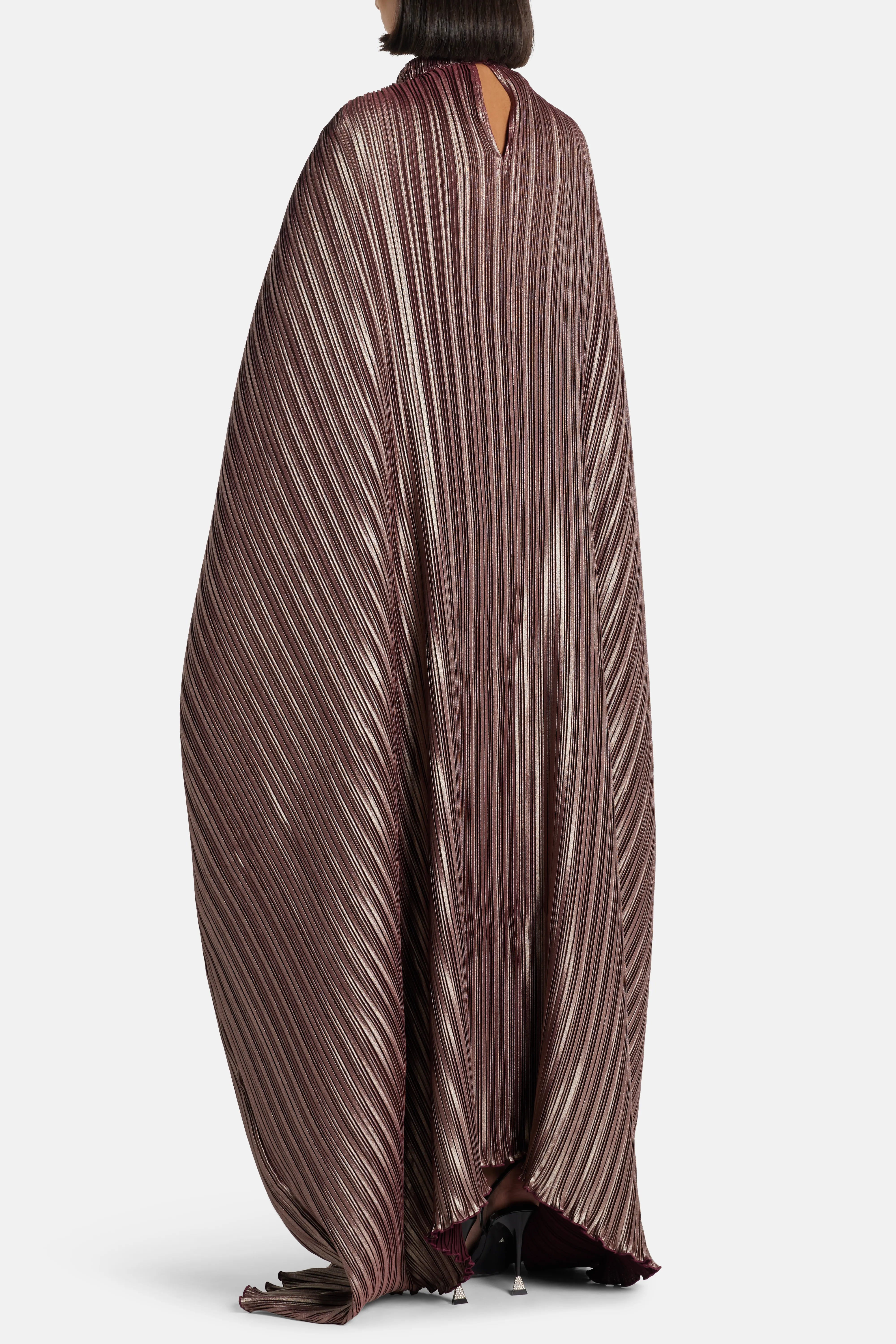 Sahara Pleated Kaftan in Silver