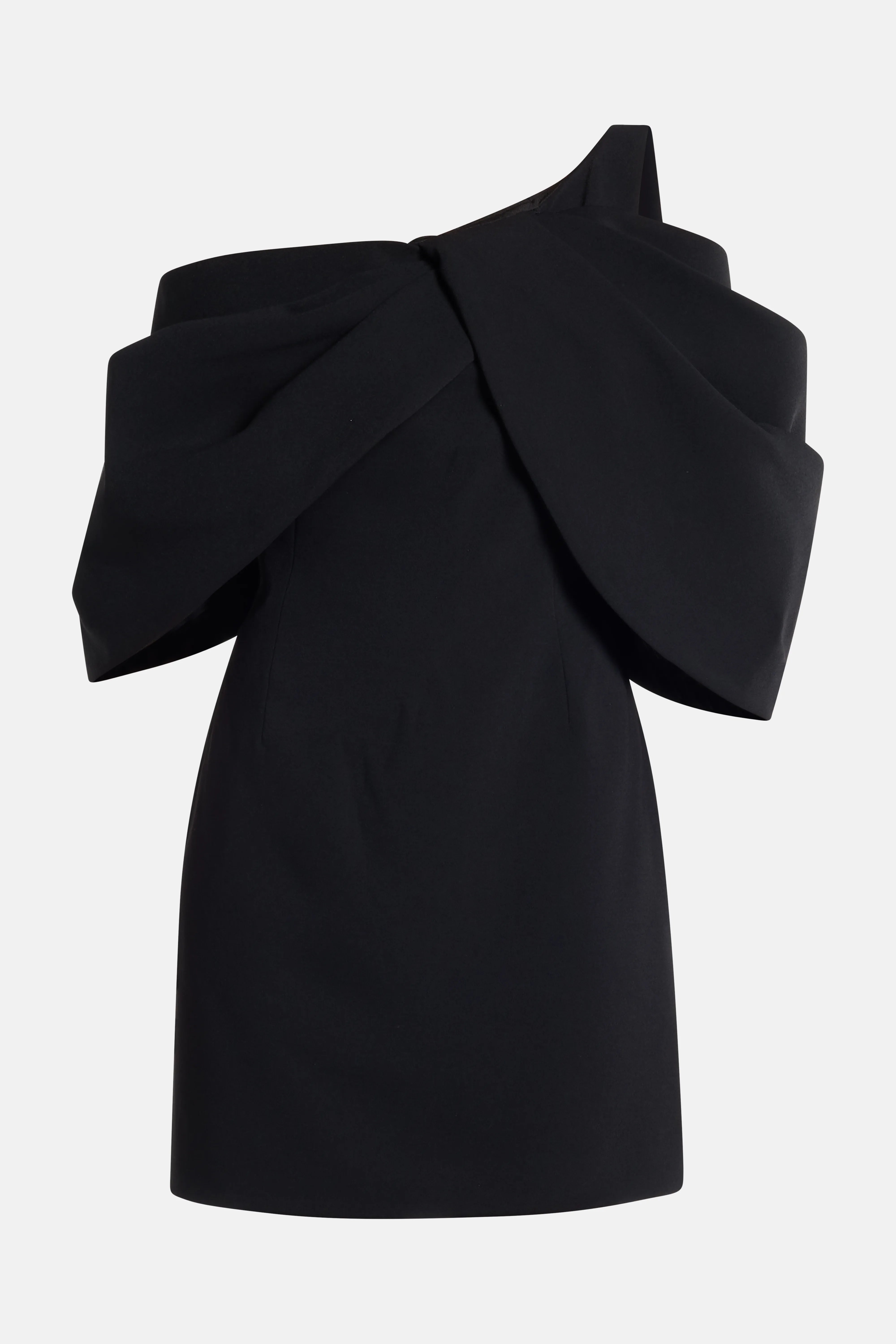 Thelma One Shoulder Mini Dress in Black