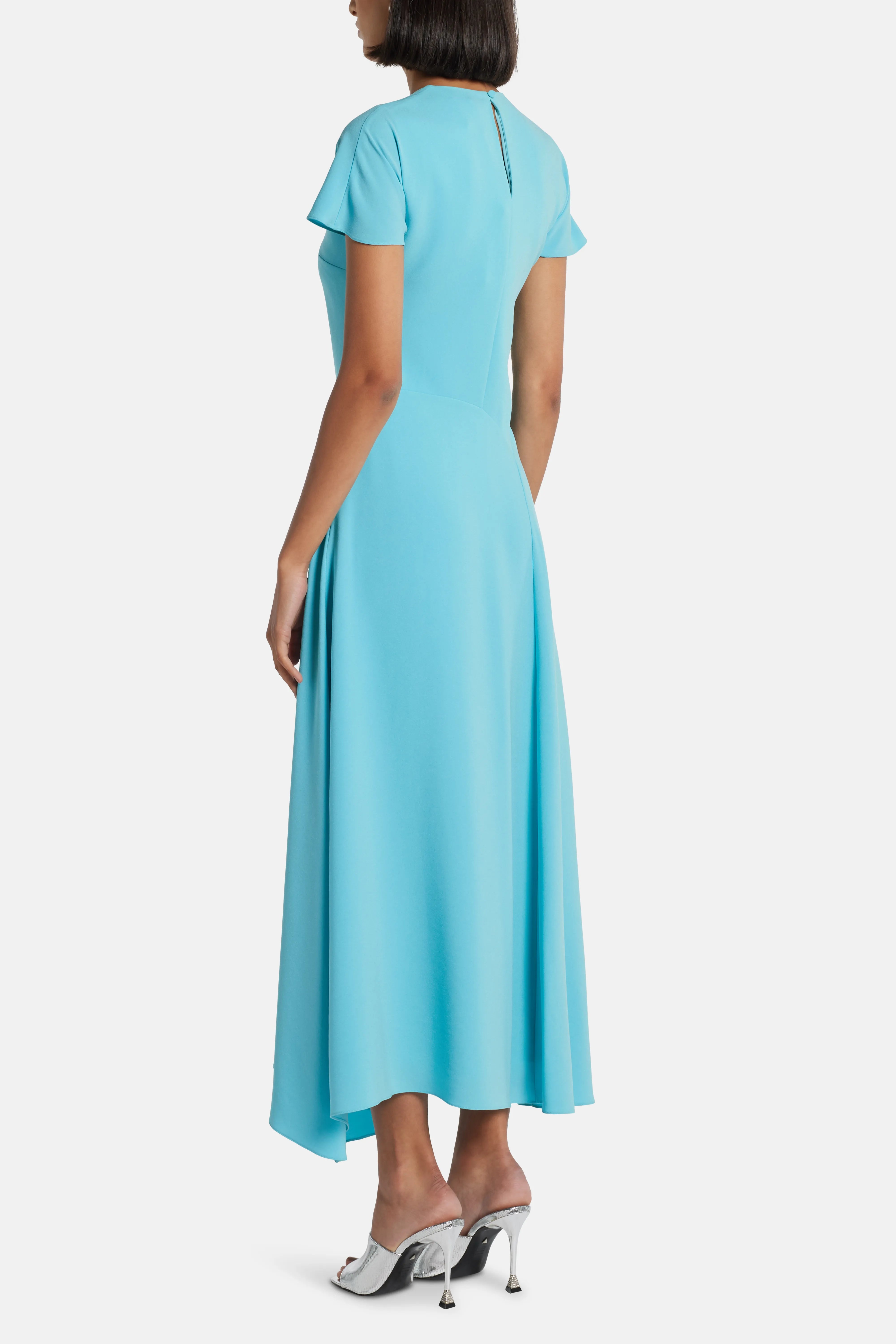 فستان طويل أدريانا باللون الأزرق