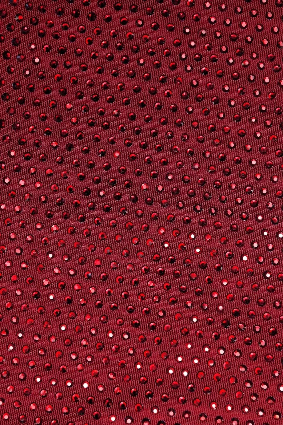 Rhinestone Drape Evening Dress in Burgundy