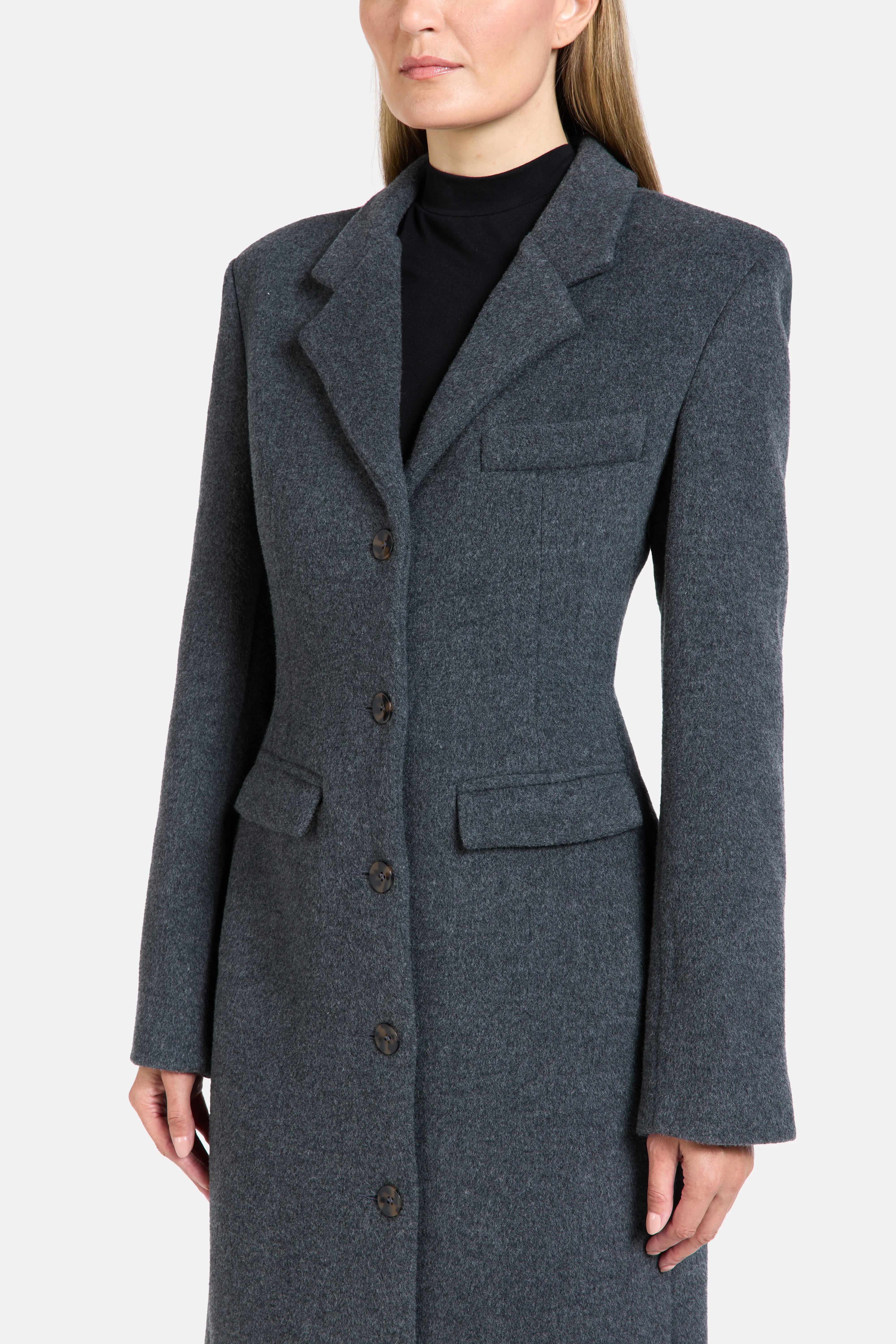 Austen Wool Winter Coat in Grey