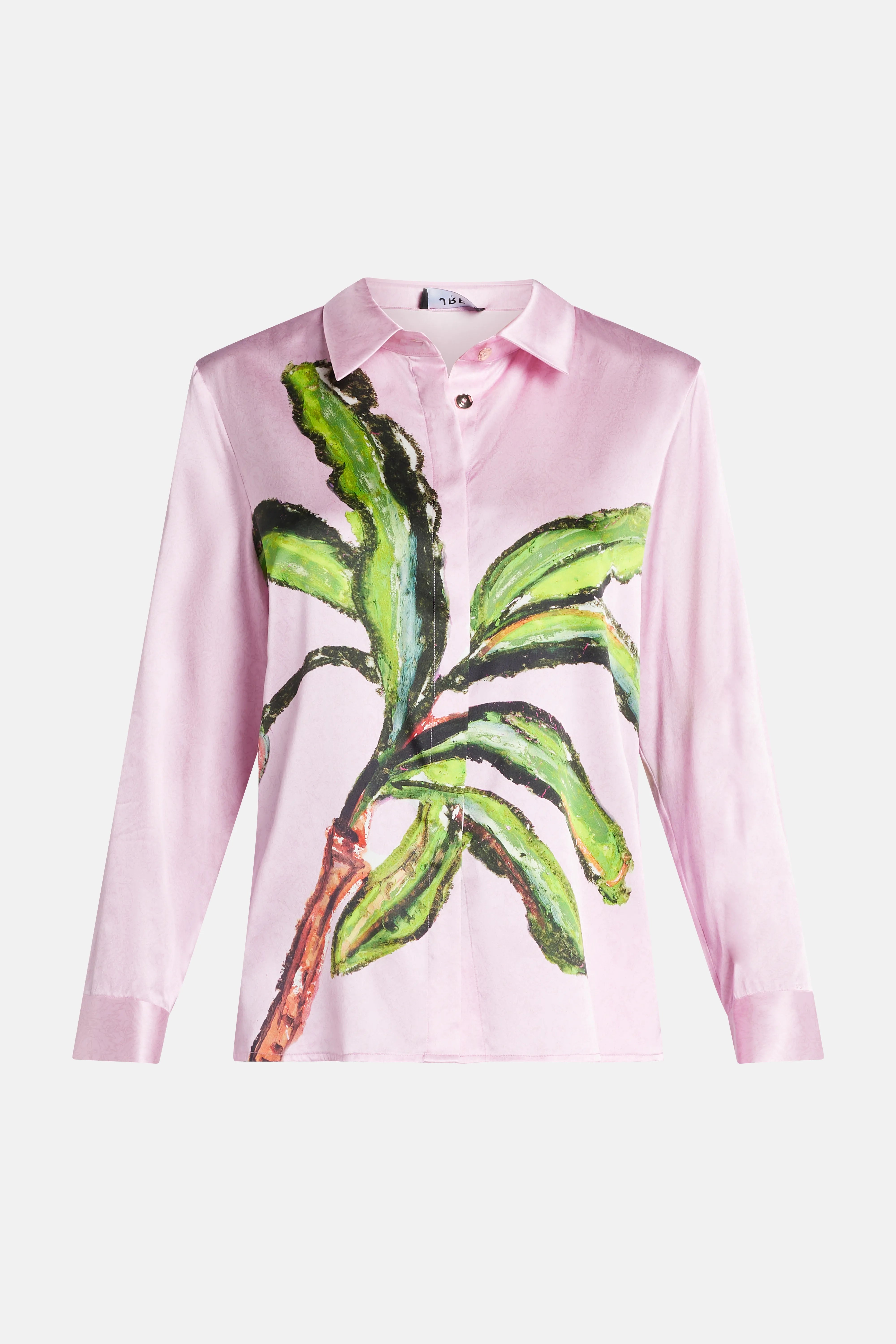 قميص كومولاو كلاسيكي من الحرير باللون الوردي