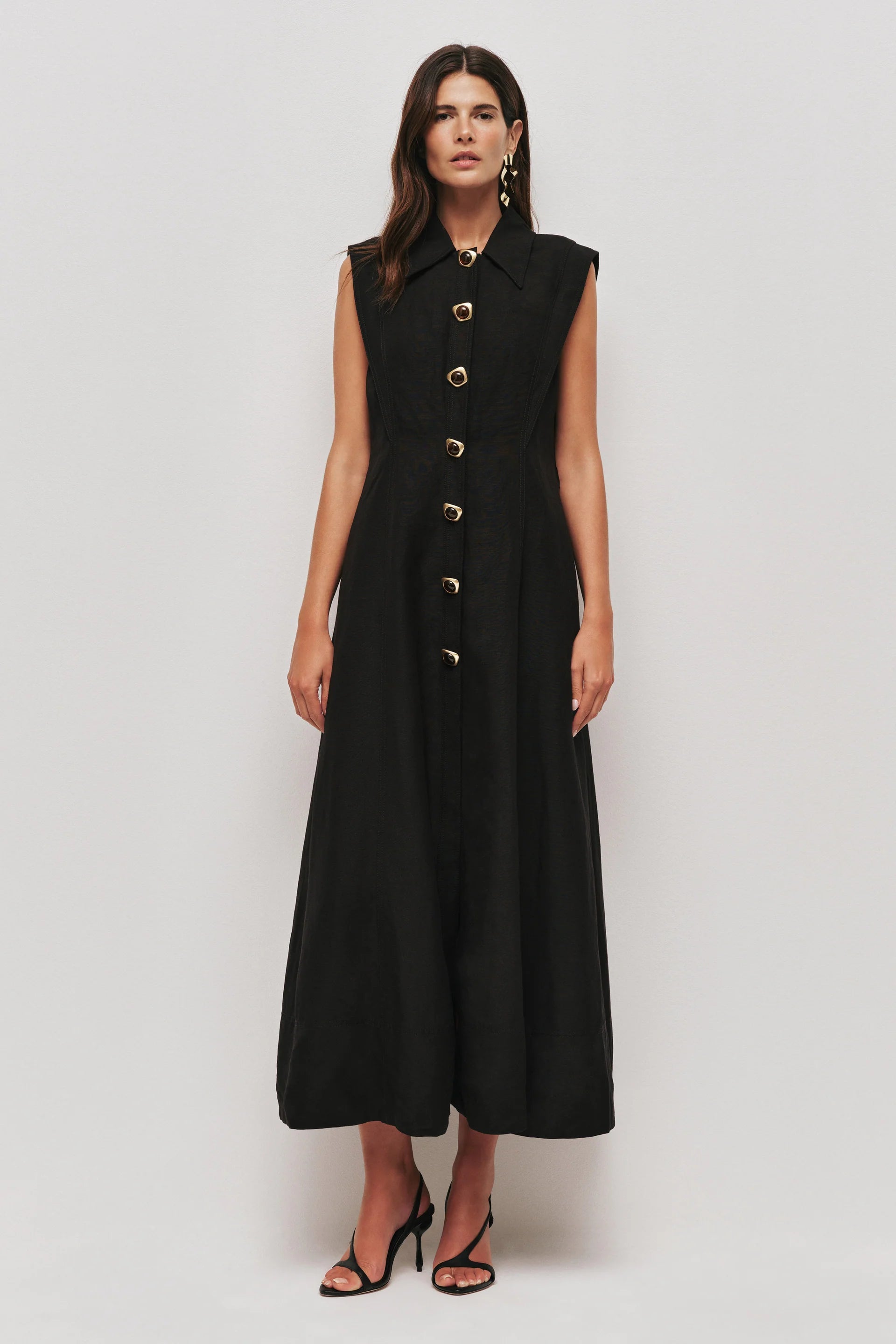 Sacha Midi Dress In Black