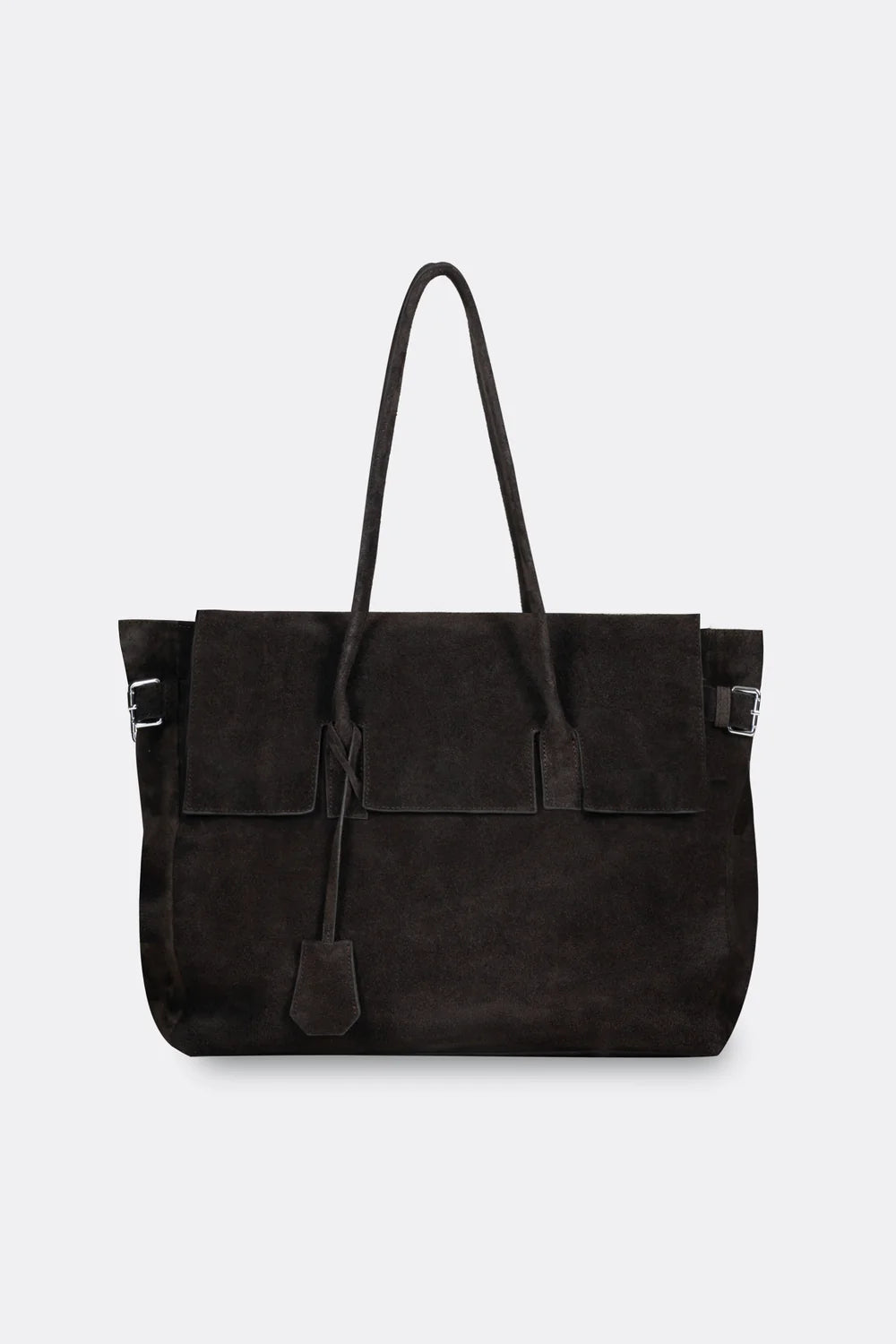 Rocco Suede Shoulder Bag in Brown