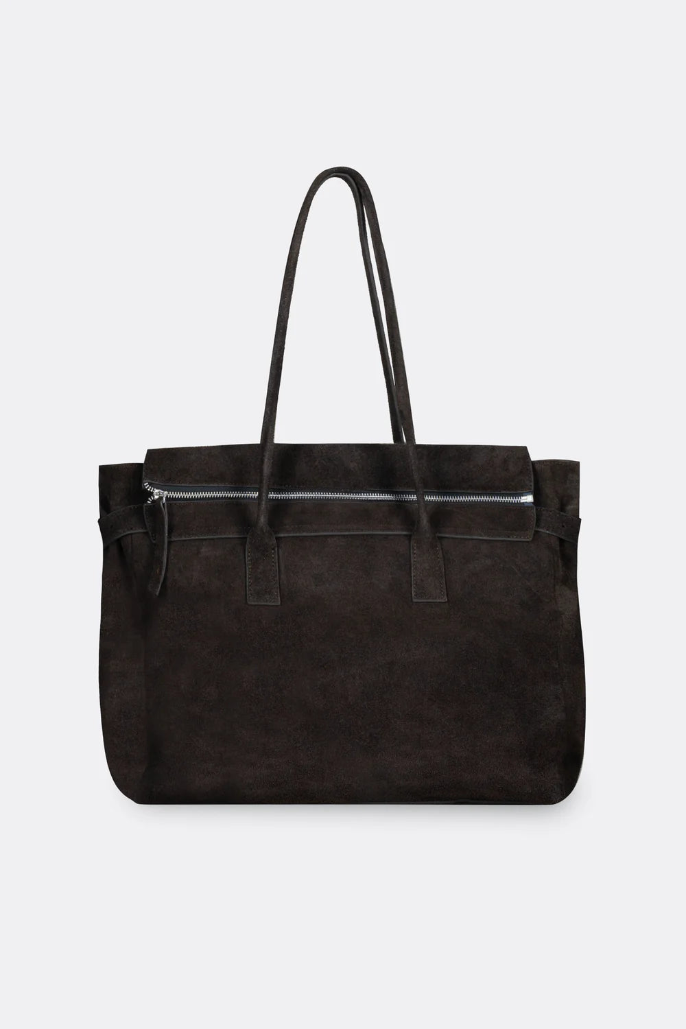 Rocco Suede Shoulder Bag in Brown