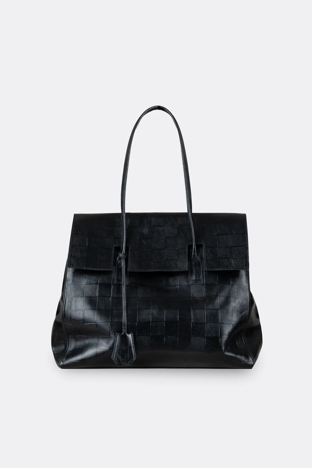 Essens Leather Shoulder Bag in Black