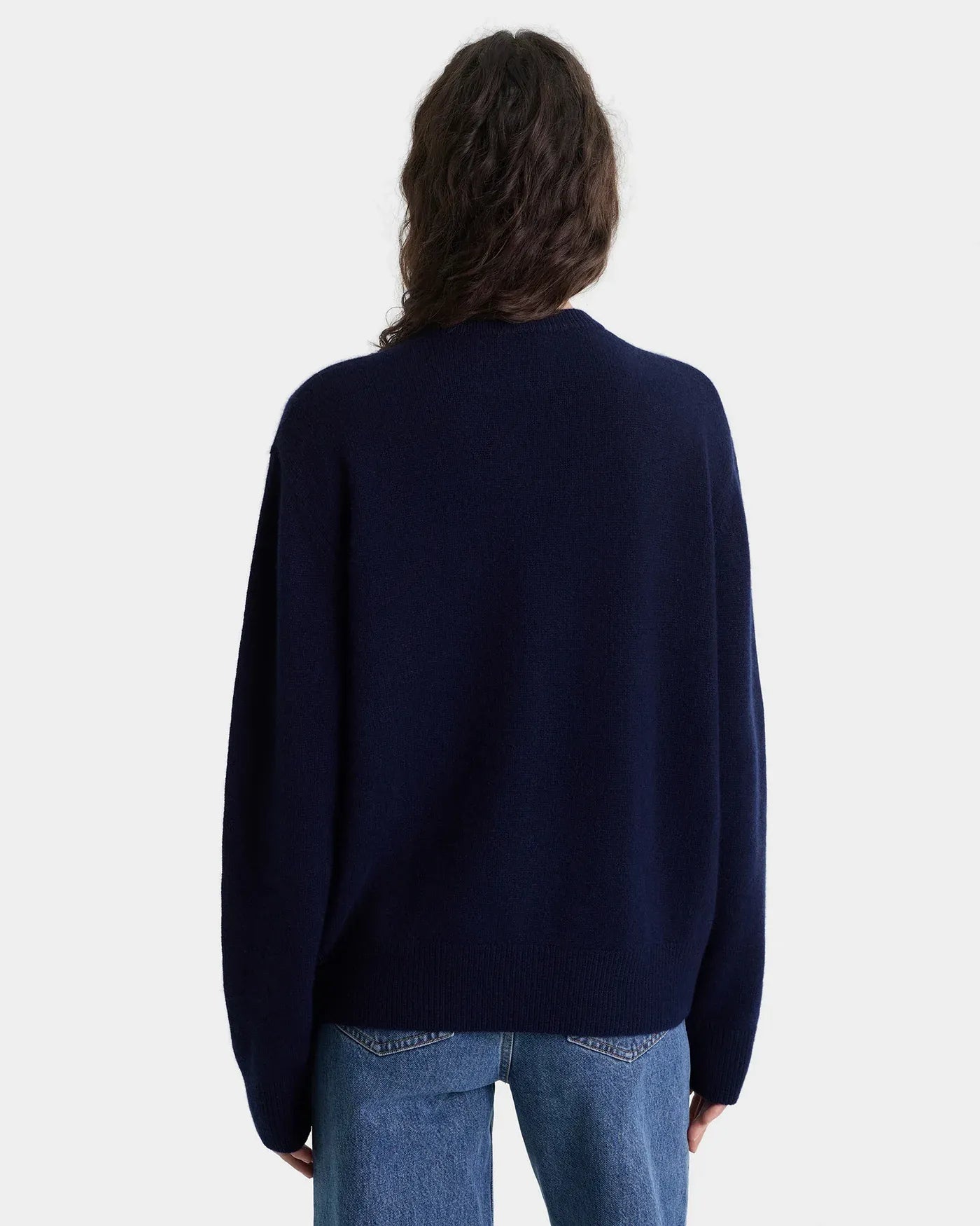 SRC Cashmere V Neck Sweater in Blue