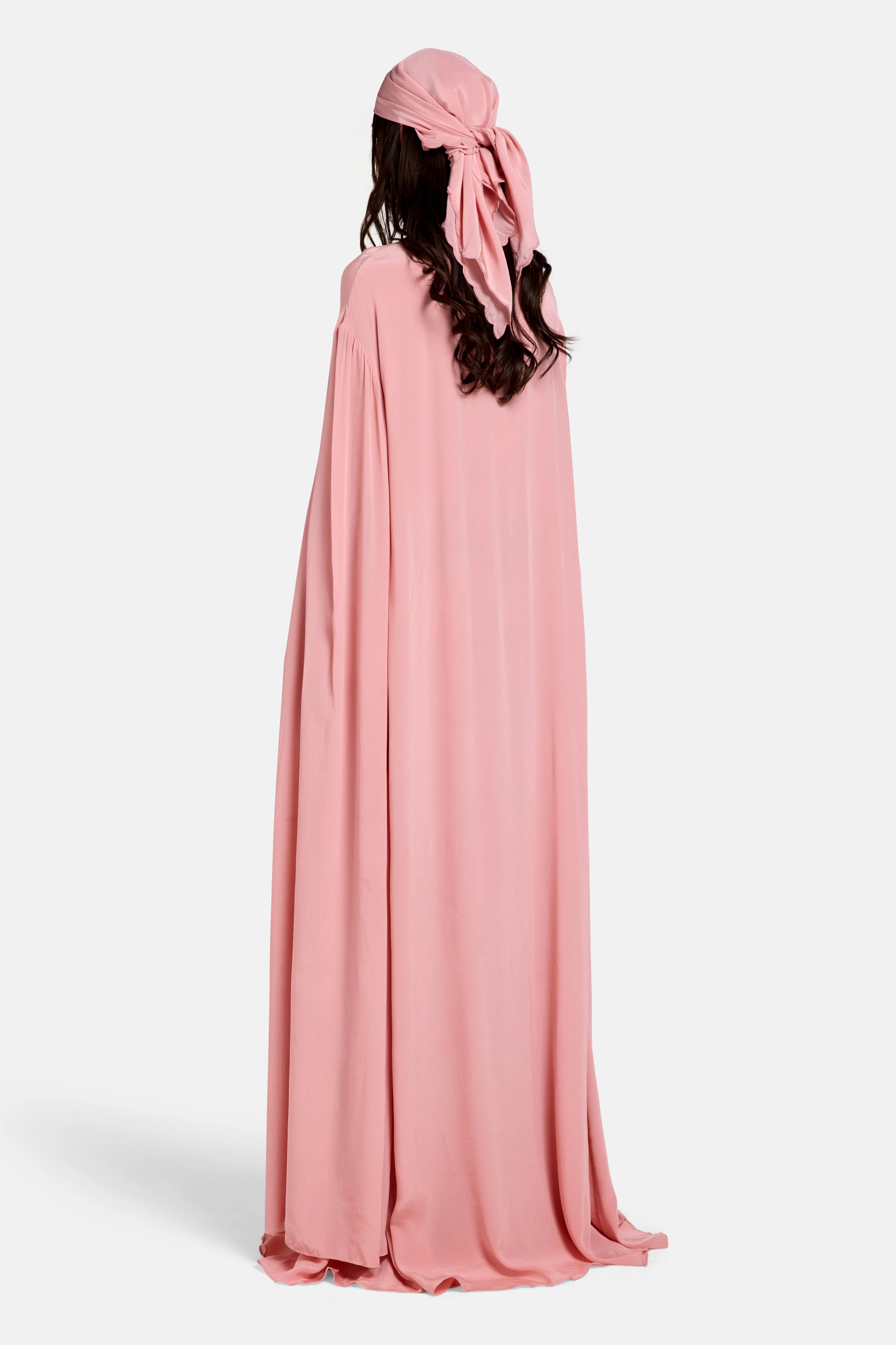 Cape Sleeves Kaftan in Pink