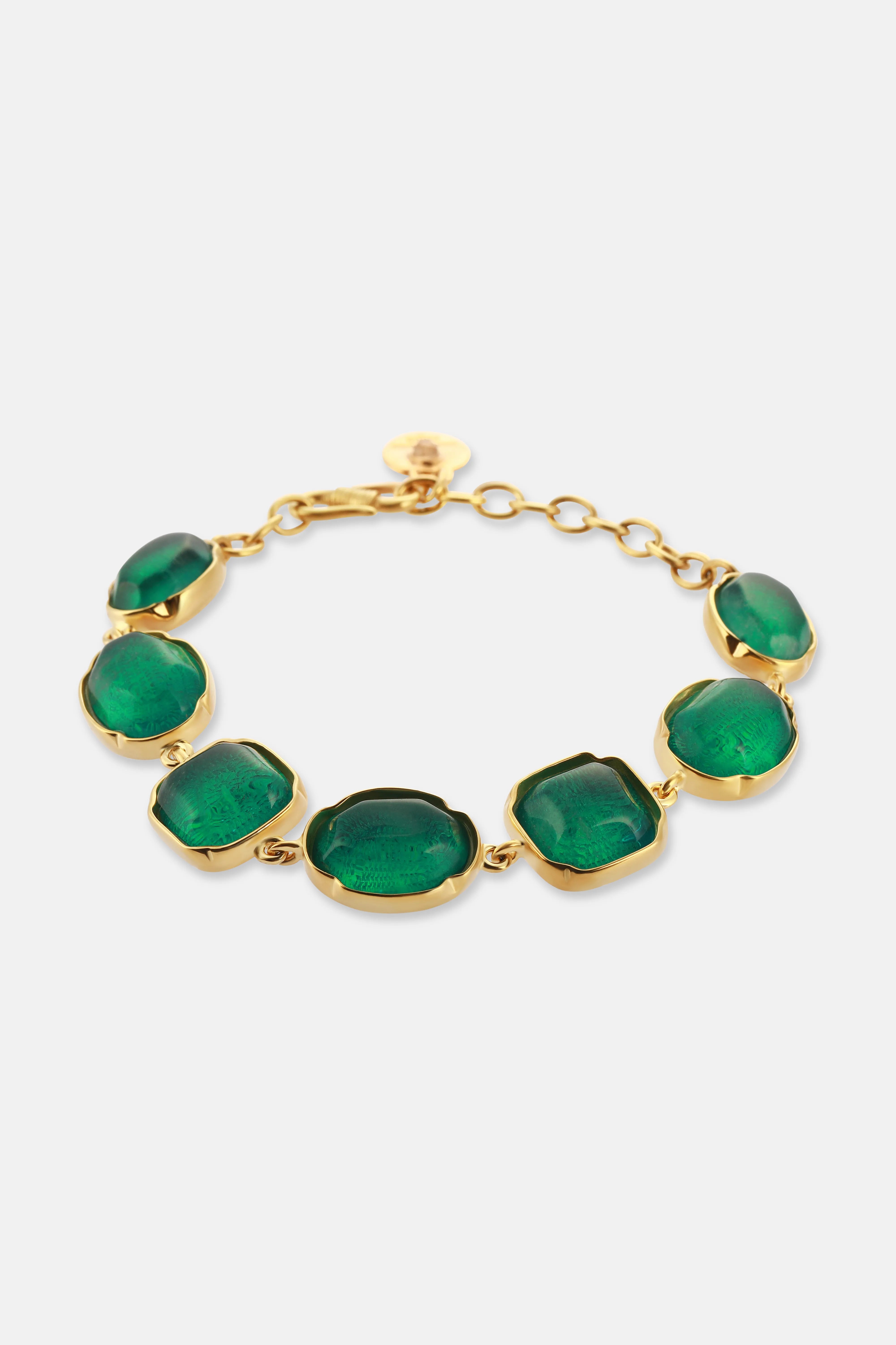 Souple Cabochons Bracelet in Green