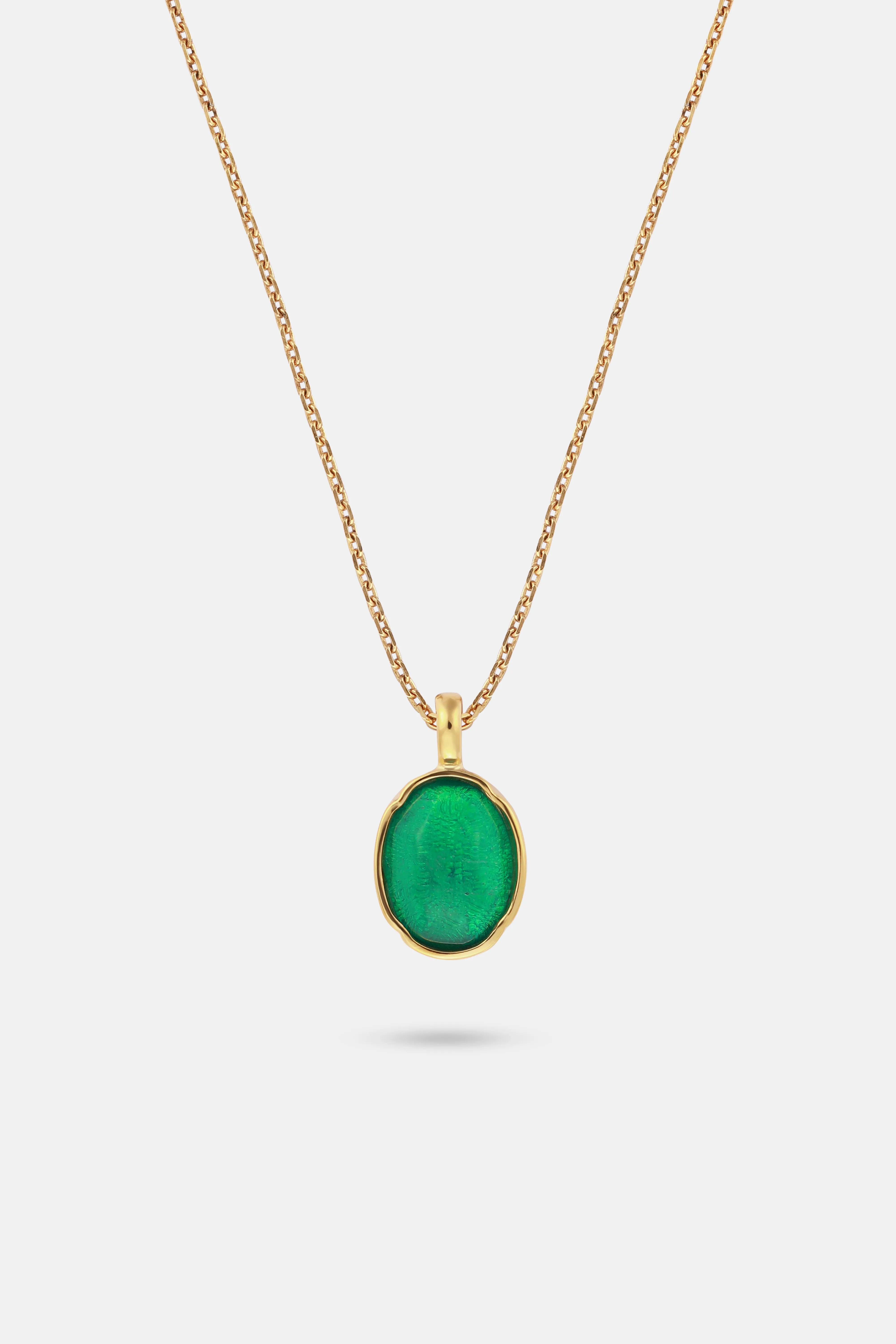 Pendent Cabochons Necklace in Green